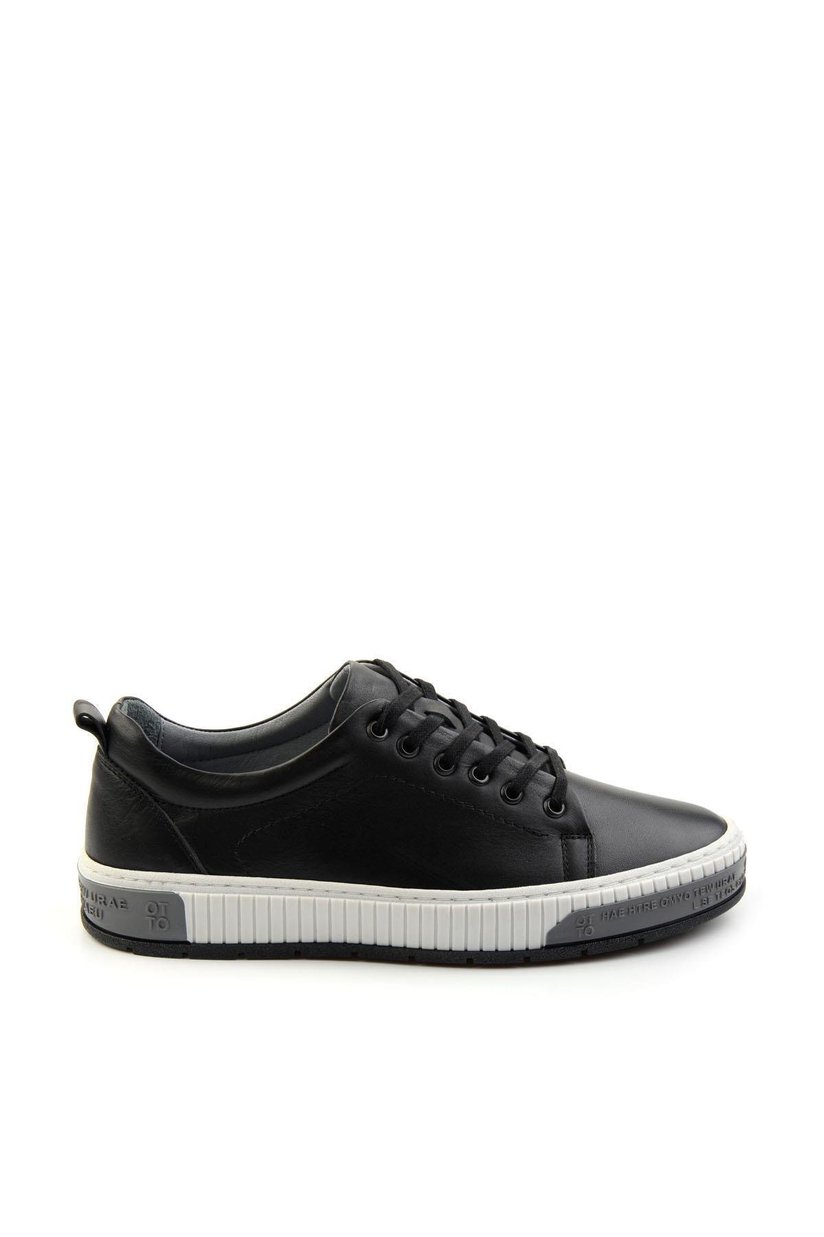 Siyah Leather Erkek Sneaker E01018033443