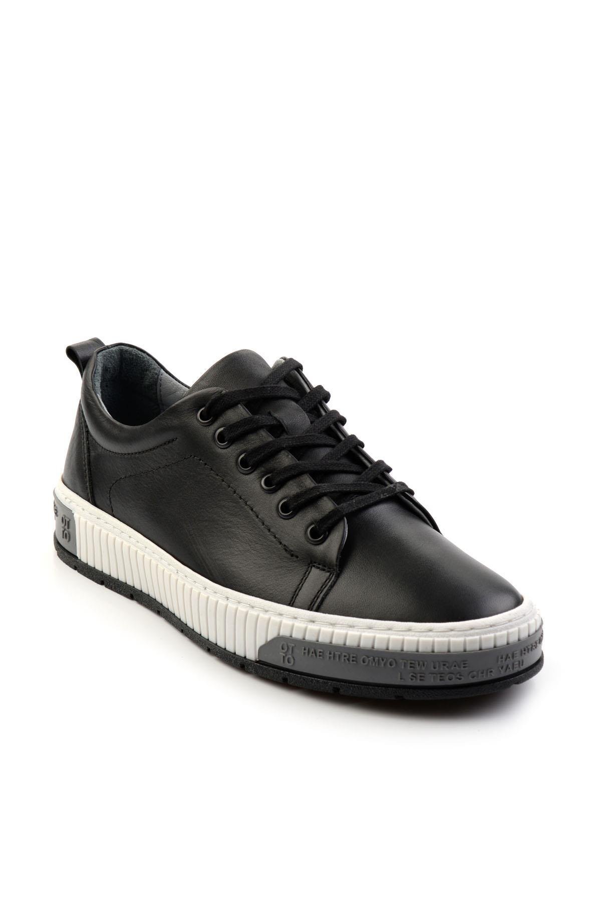 Siyah Leather Erkek Sneaker E01018033443