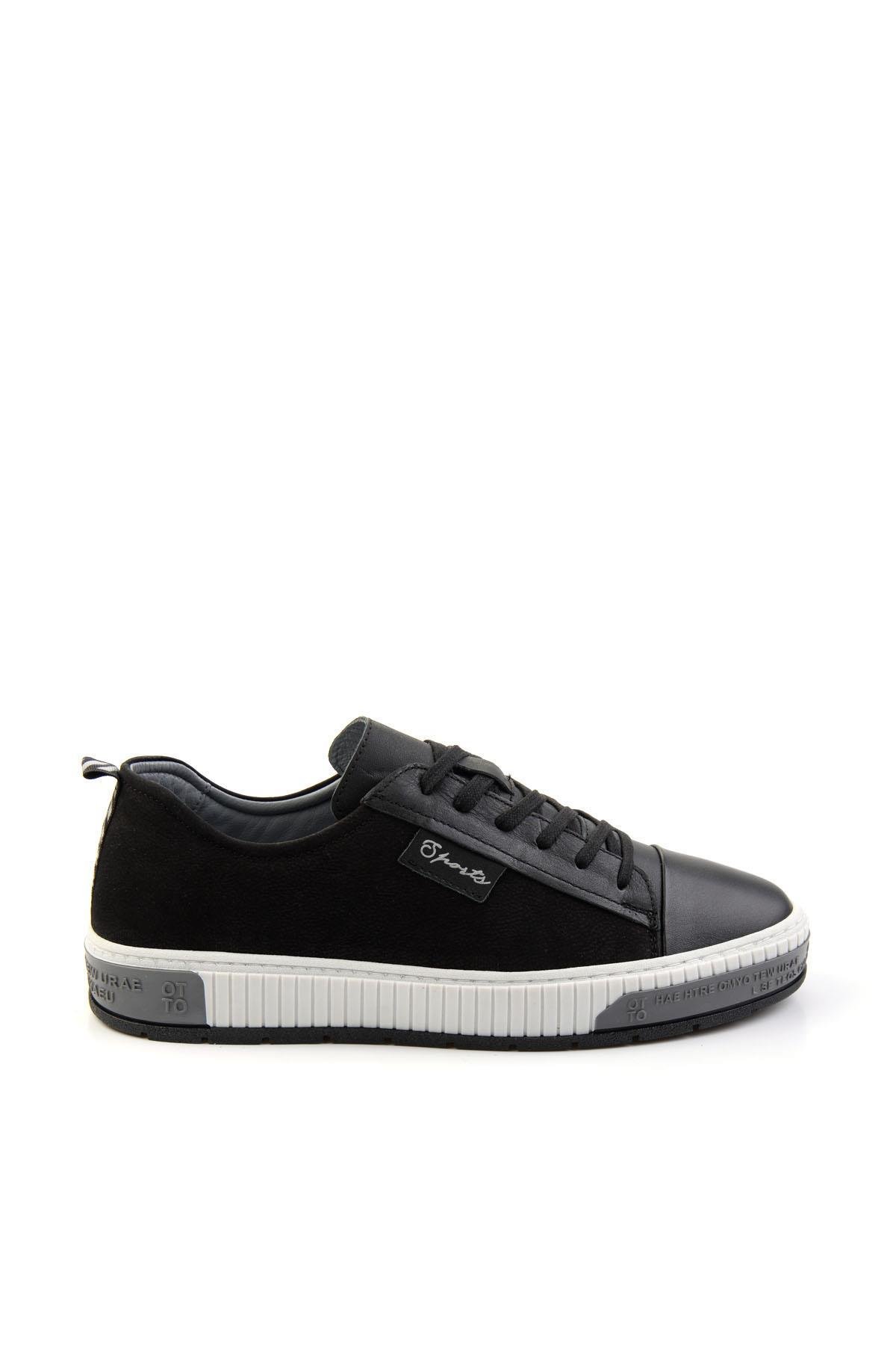 Siyah Leather Erkek Sneaker E01018033543