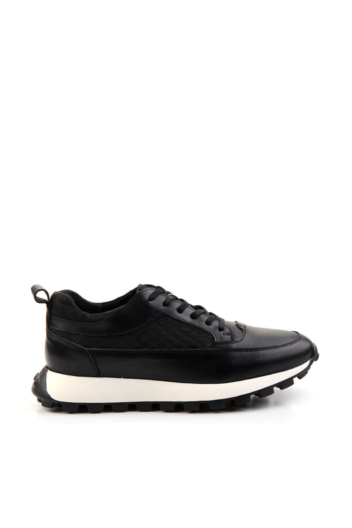 Siyah Leather Erkek Sneaker E01034222403