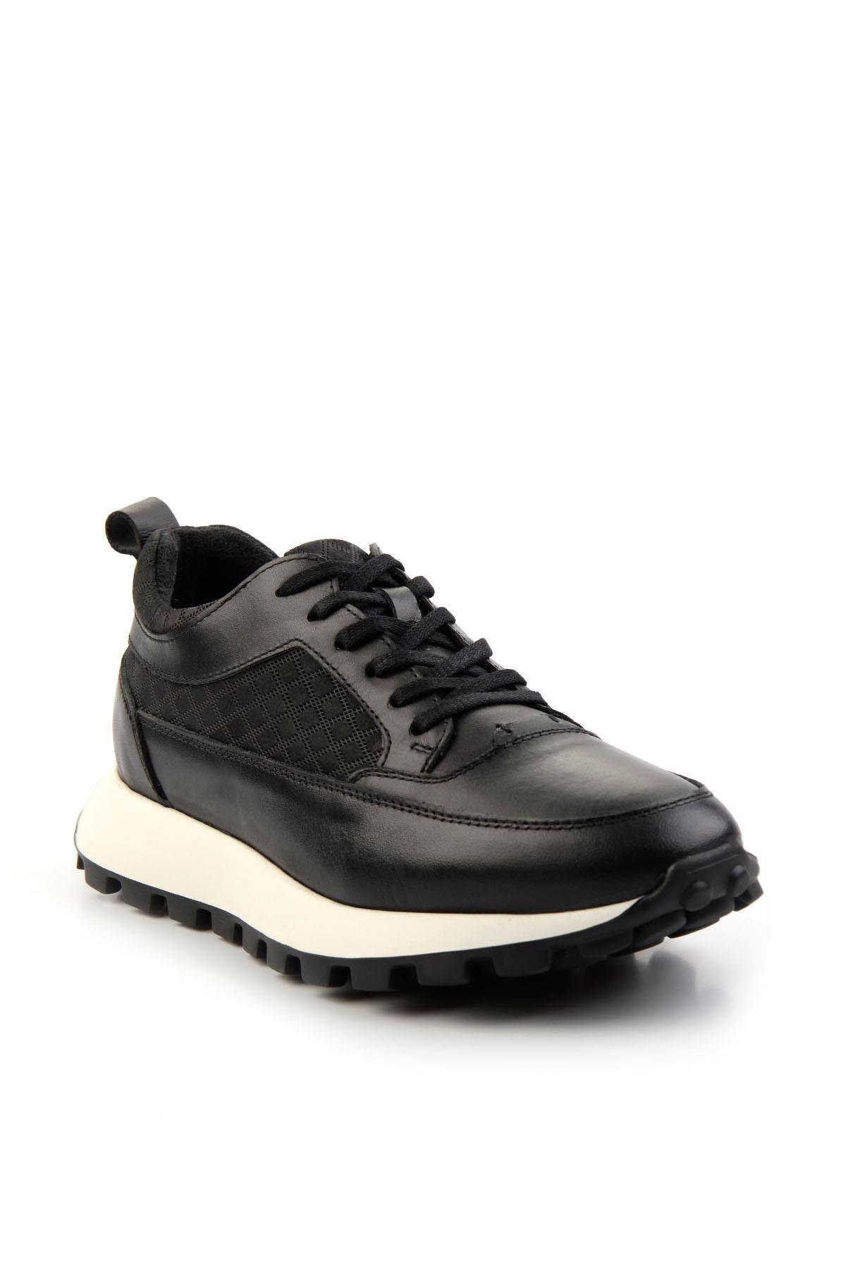 Siyah Leather Erkek Sneaker E01034222403