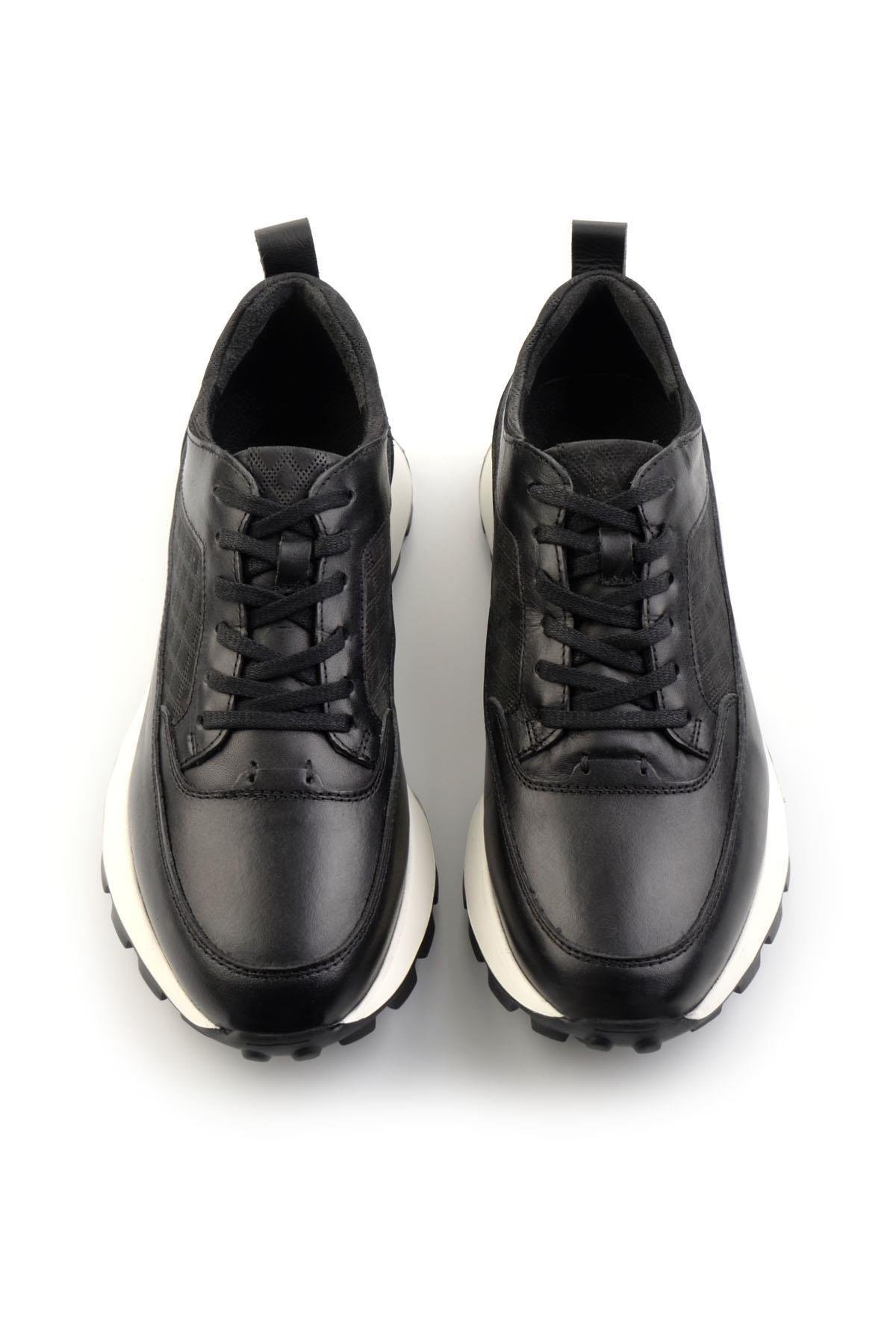 Siyah Leather Erkek Sneaker E01034222403