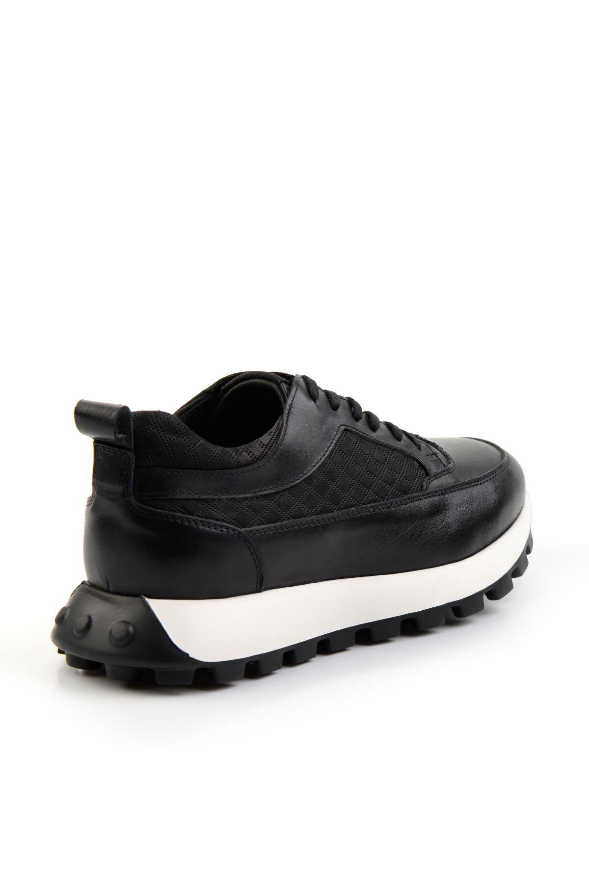 Siyah Leather Erkek Sneaker E01034222403