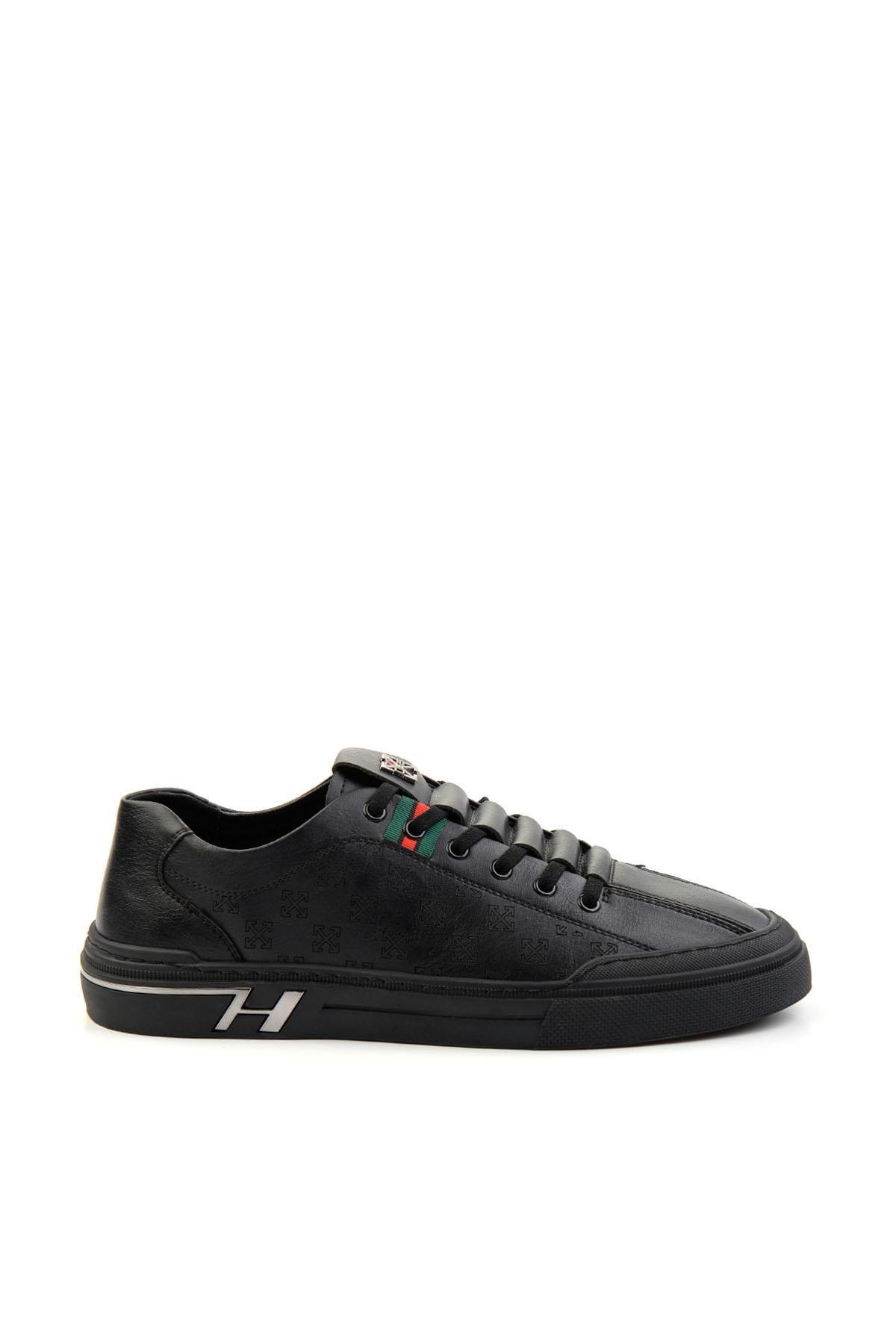 Siyah Leather Erkek Sneaker E01185510303
