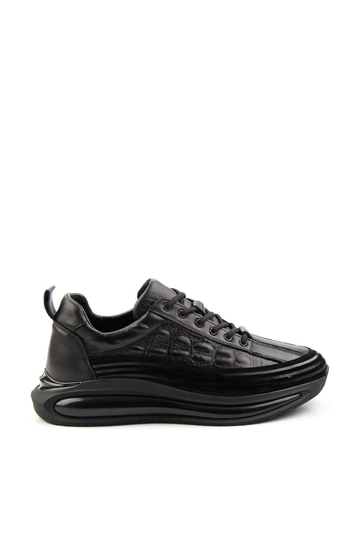 Siyah Leather Erkek Sneaker E01347036703