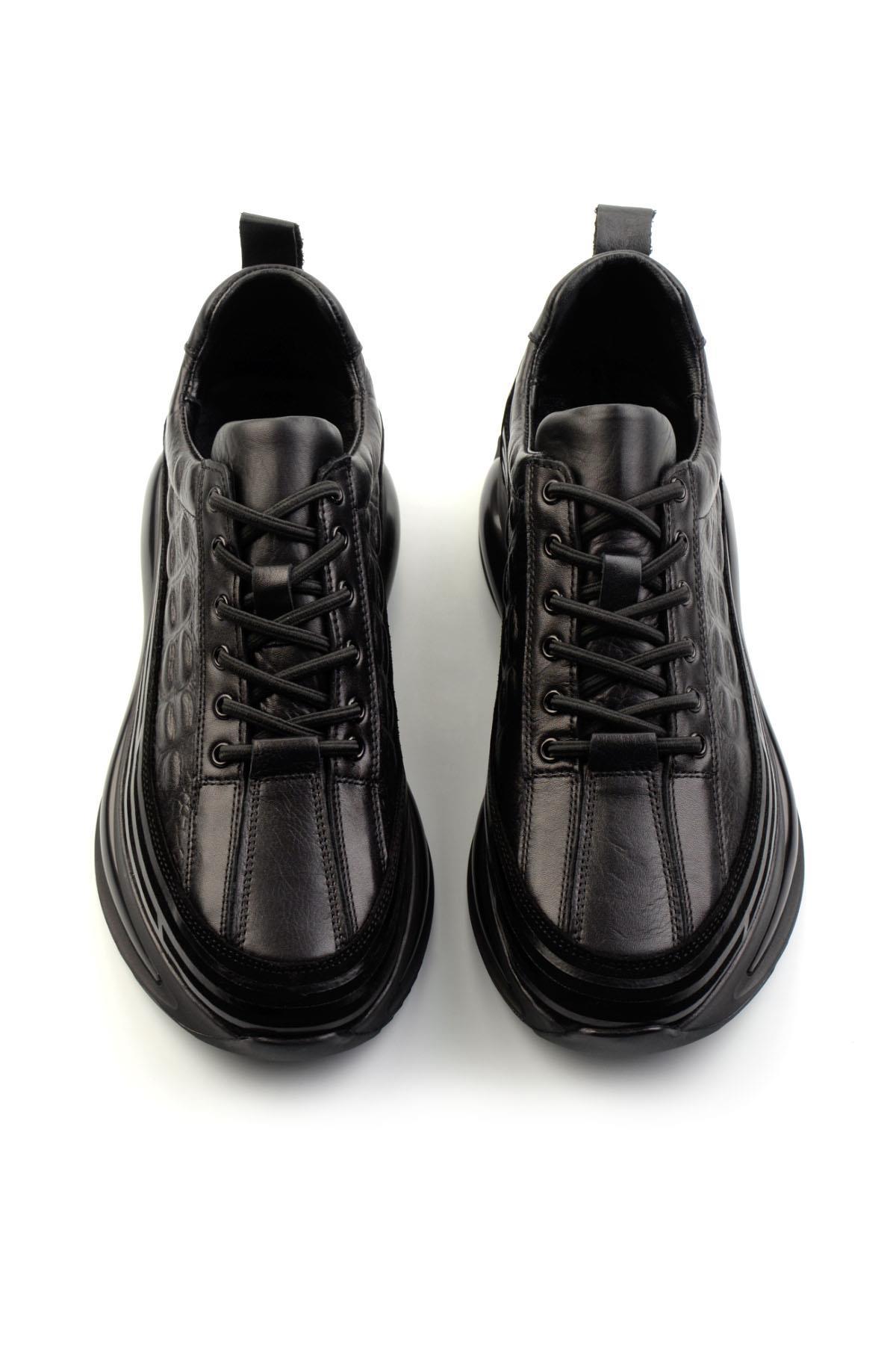 Siyah Leather Erkek Sneaker E01347036703