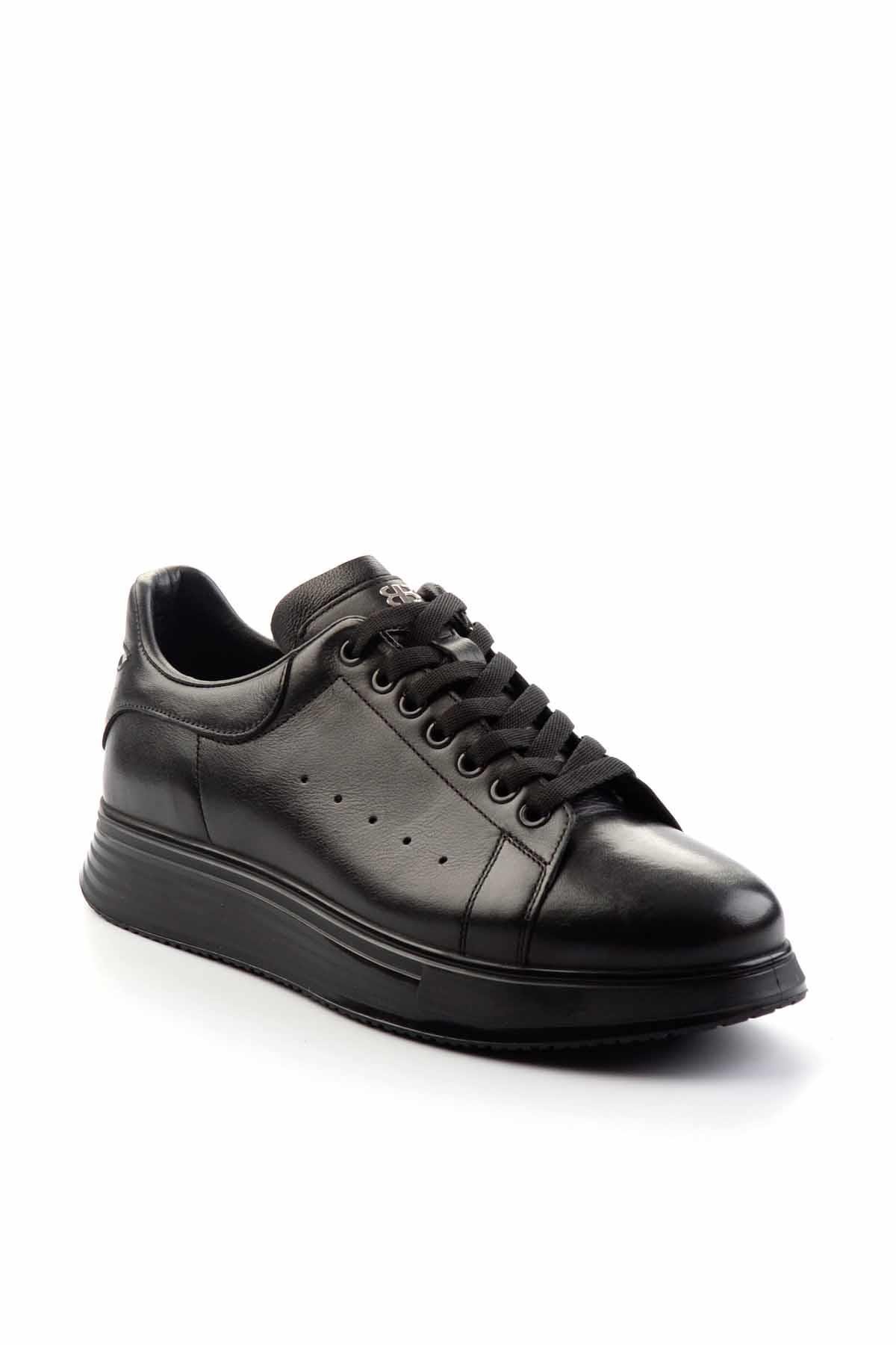 Siyah Leather Erkek Sneaker E01398202503