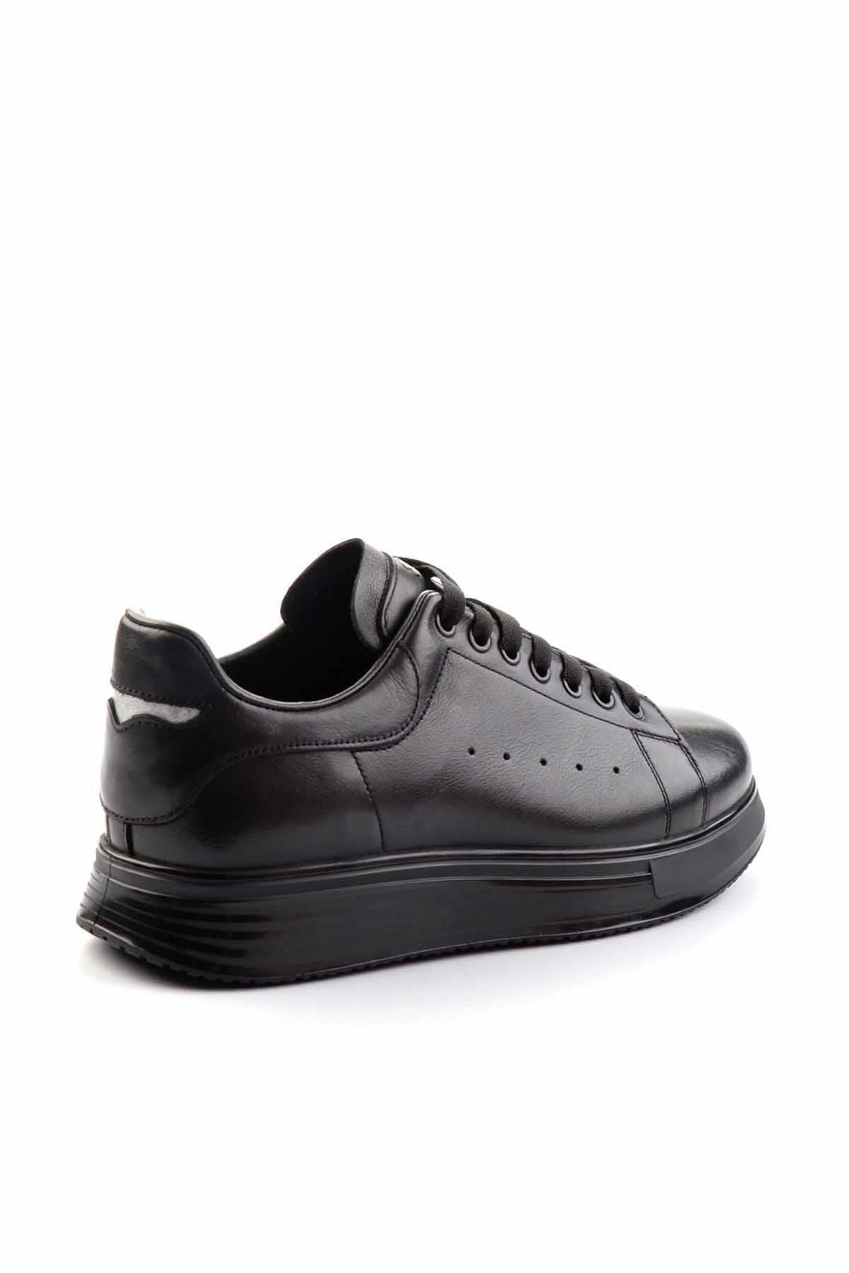Siyah Leather Erkek Sneaker E01398202503