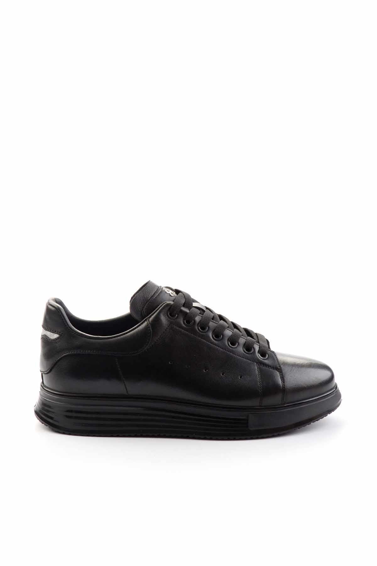 Siyah Leather Erkek Sneaker E01398202503