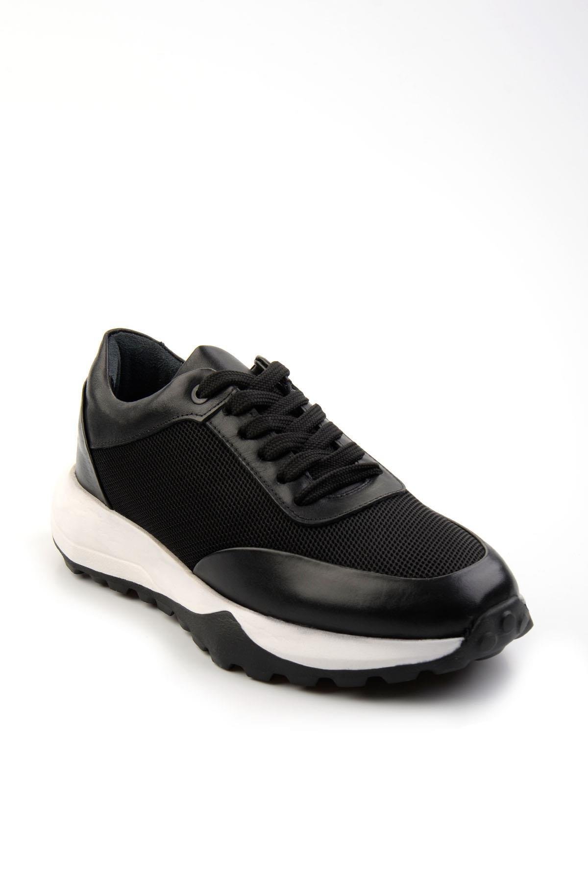 Siyah Leather Erkek Sneaker E01401082904