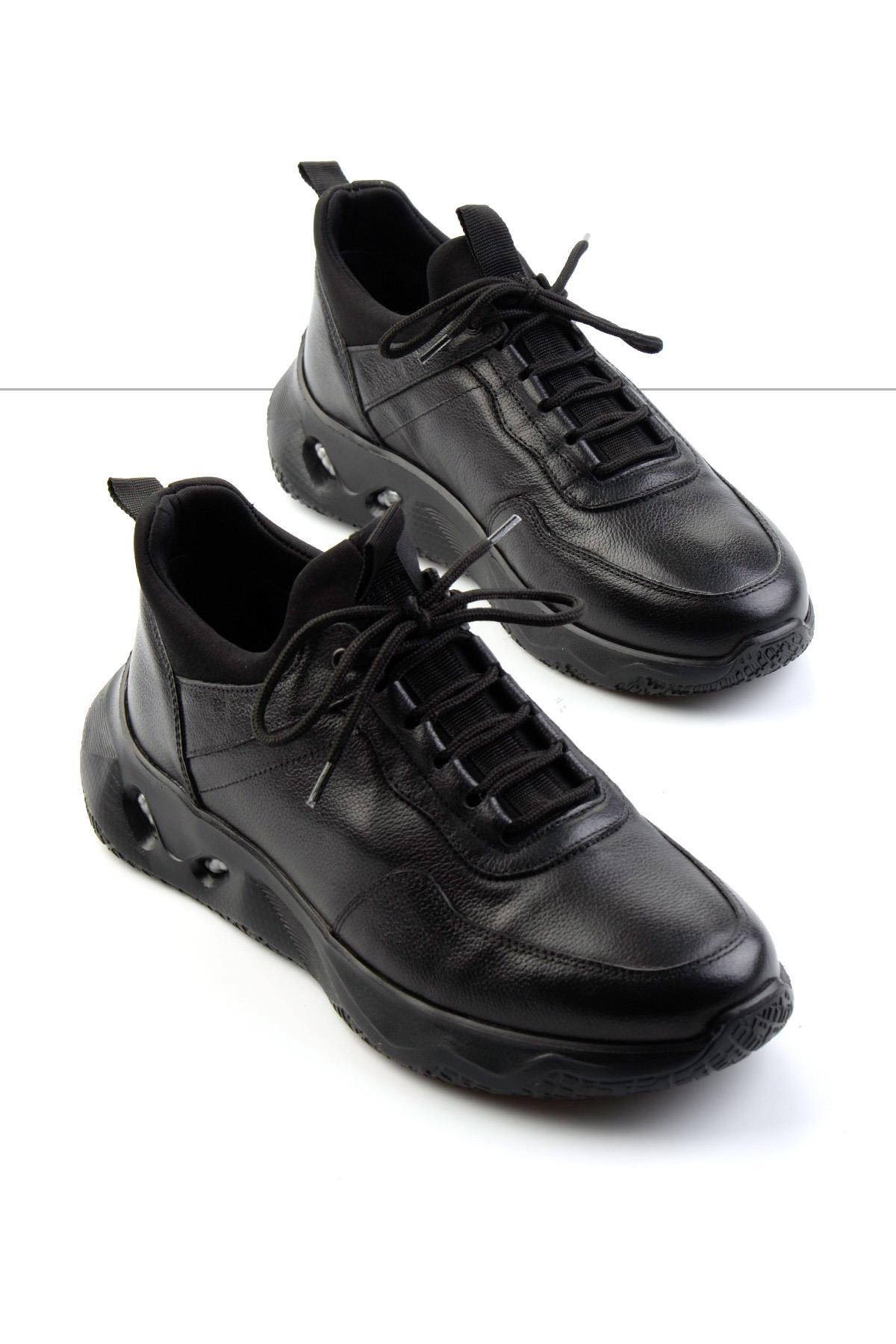 Siyah Leather Erkek Sneaker E01589463303