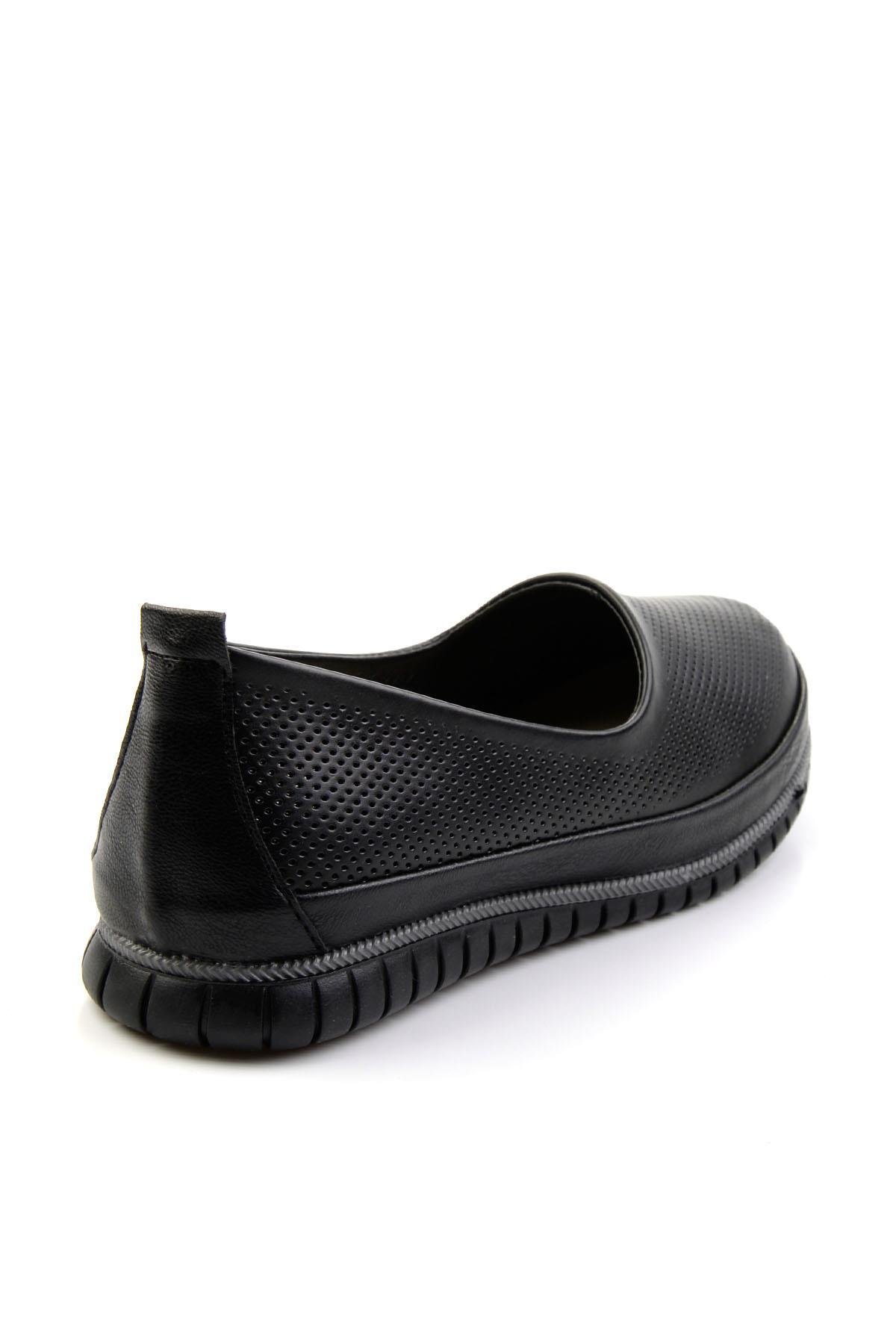 Siyah Leather Kadın Babet K01140004903