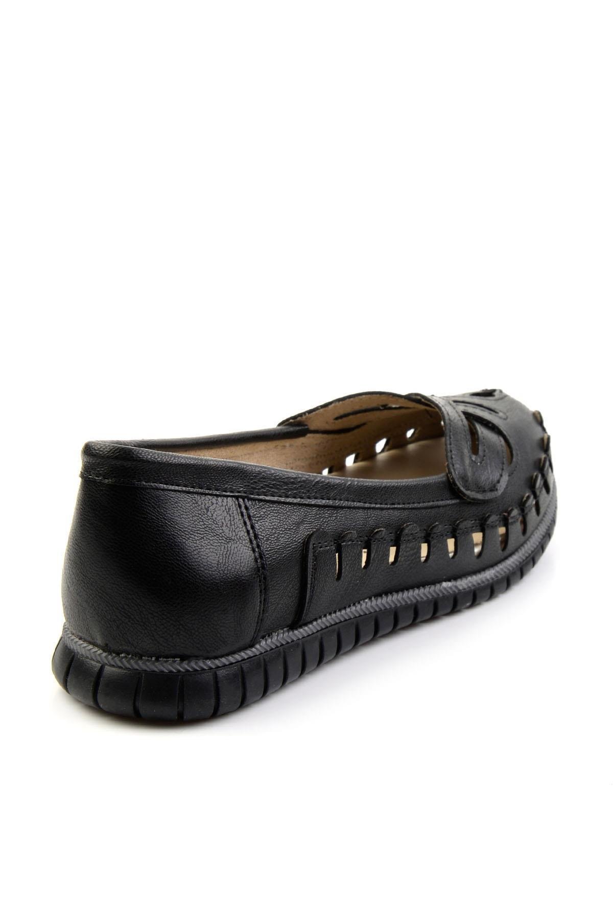 Siyah Leather Kadın Babet K01140005103