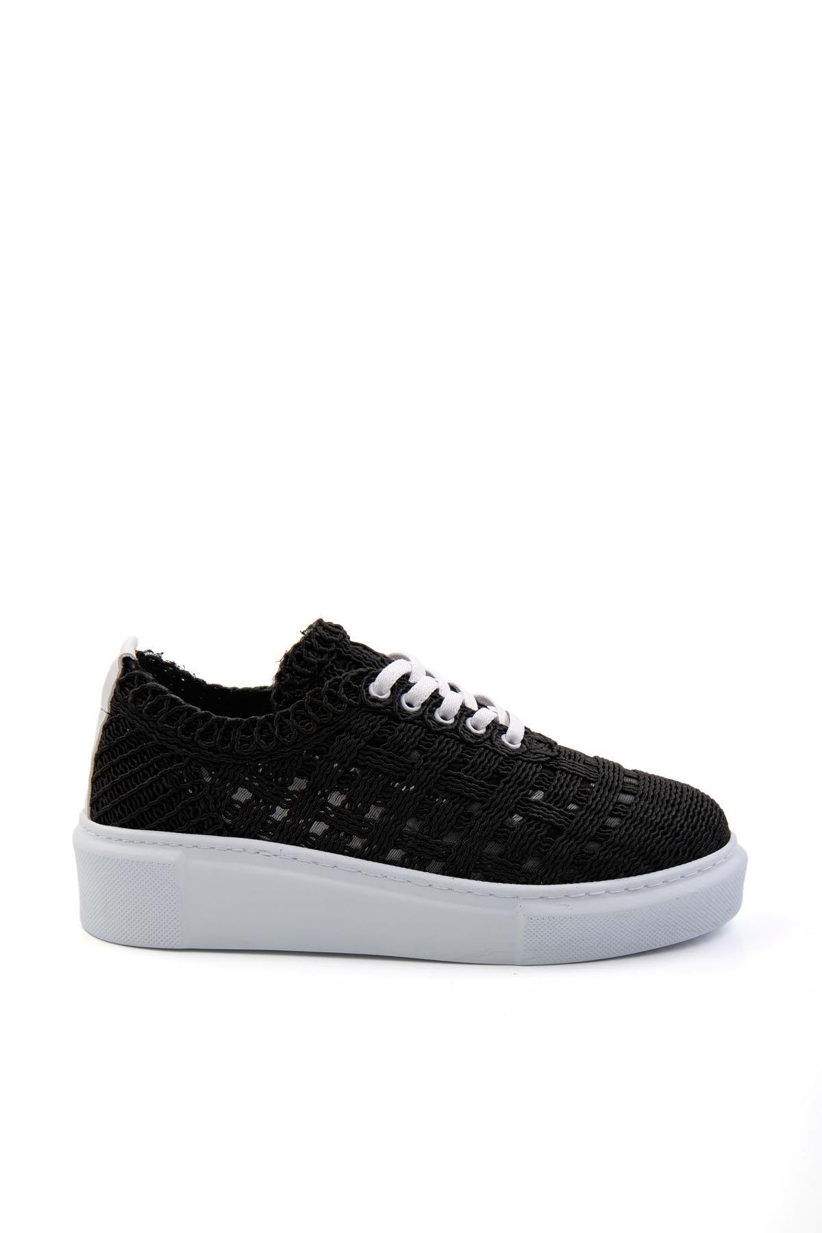 Siyah Leather Kadın Sneaker K01303018616