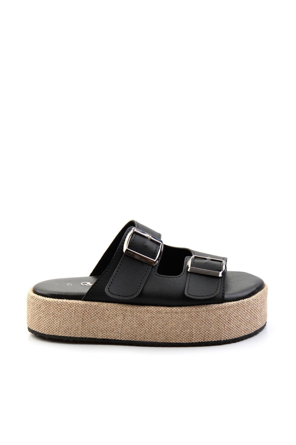 Siyah Leather Kadın Terlik K04423050103