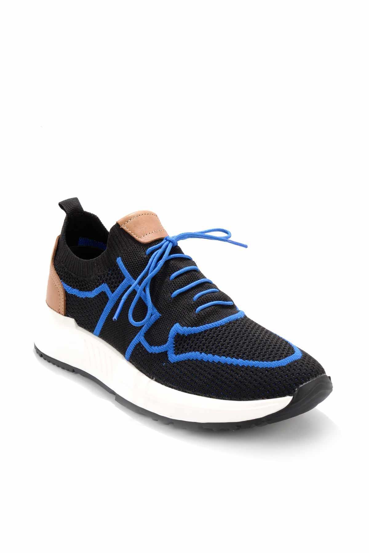 Siyah Mavi Triko  Erkek Sneaker E01810022882