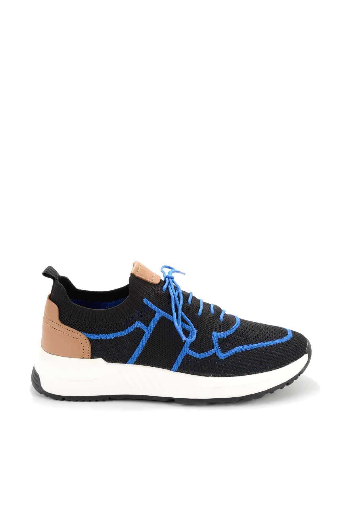 Siyah Mavi Triko  Erkek Sneaker E01810022882