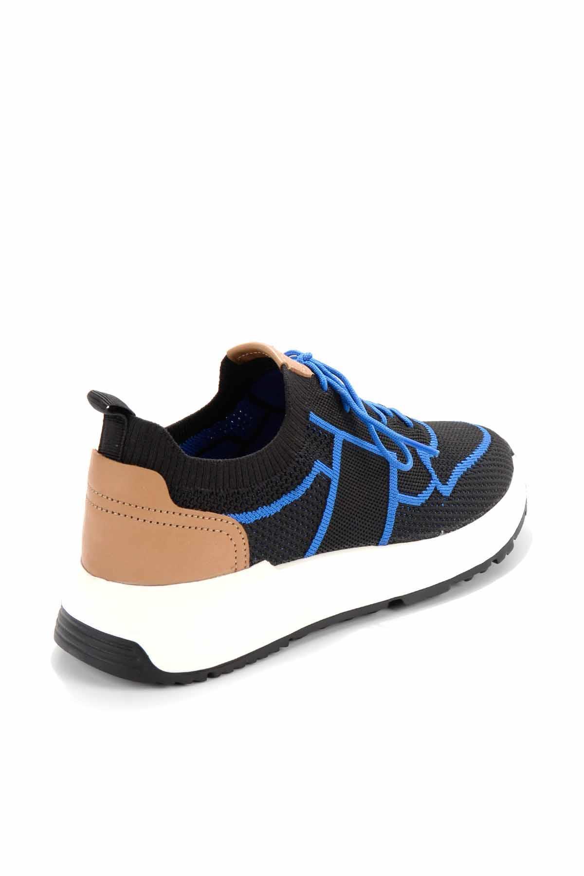 Siyah Mavi Triko  Erkek Sneaker E01810022882