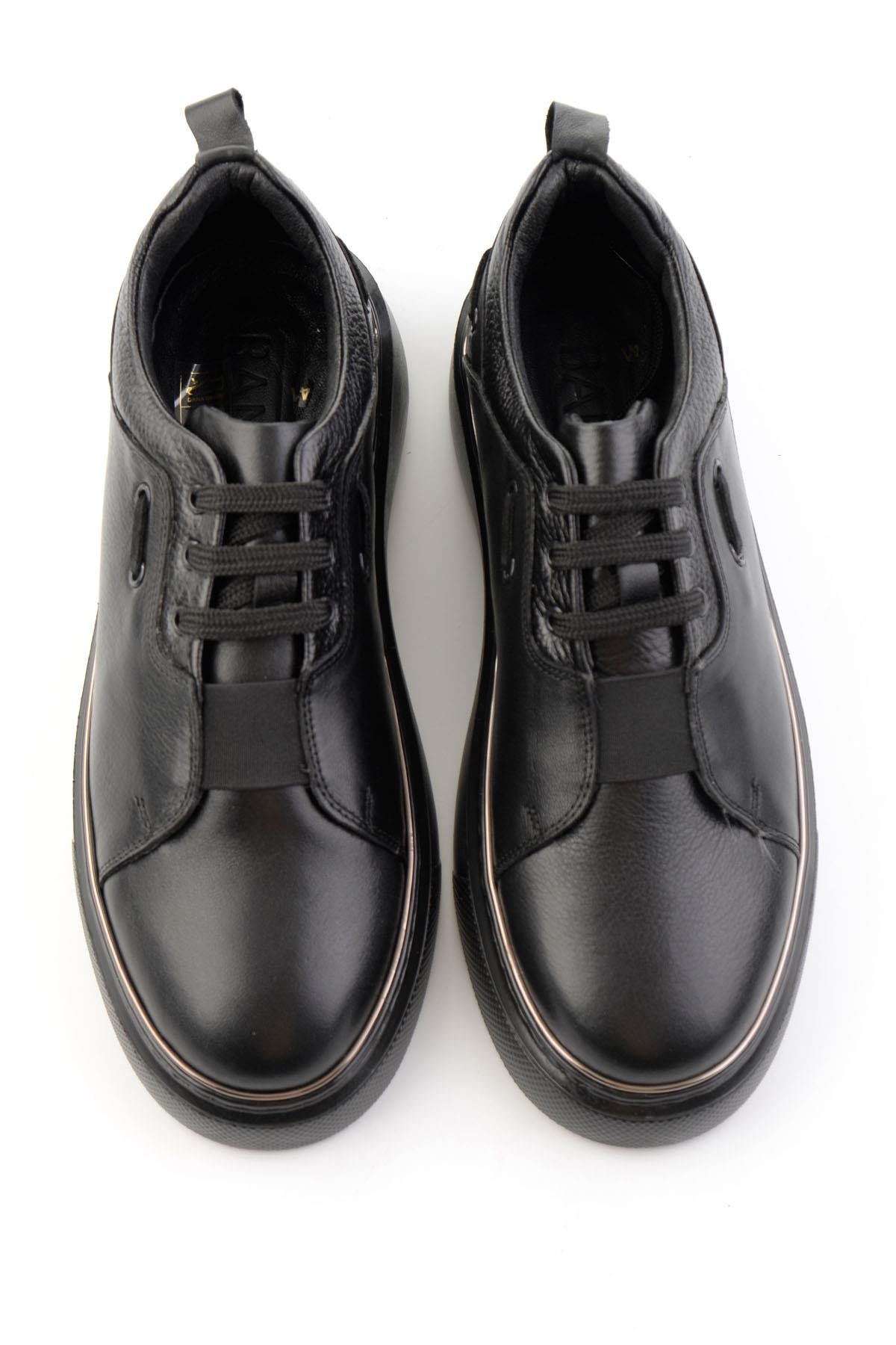 Siyah Napa Hakiki Deri Erkek Casual Ayakkabı E01803051043