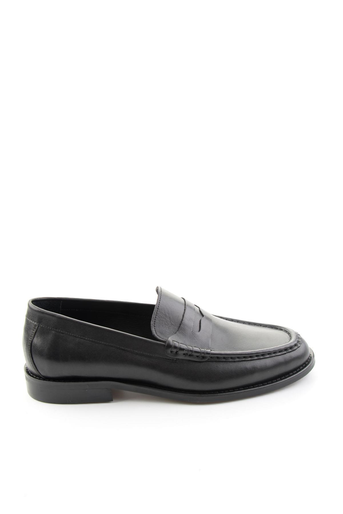 Siyah Napa Hakiki Deri Erkek Loafer Ayakkabı E01793281543