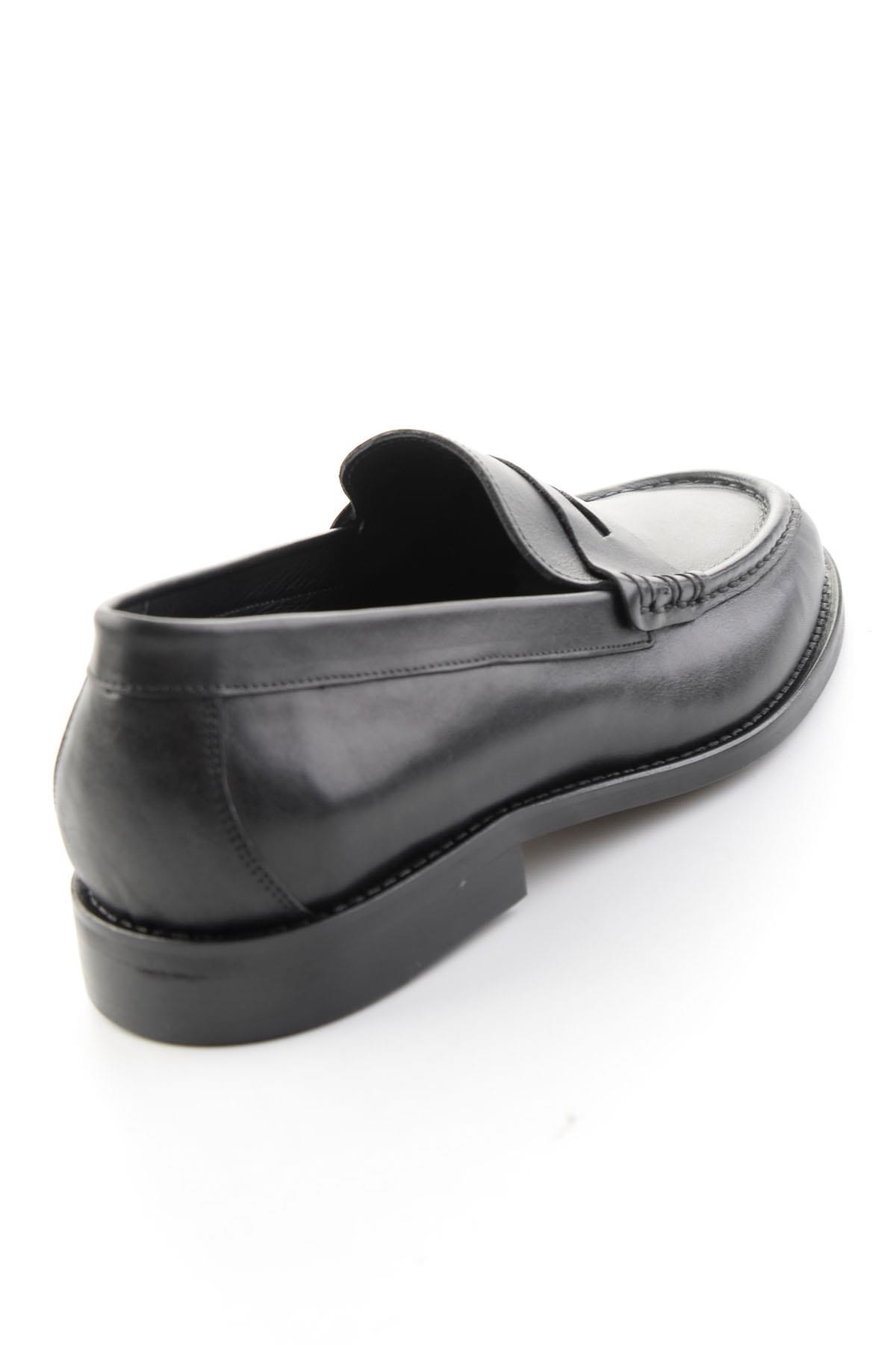 Siyah Napa Hakiki Deri Erkek Loafer Ayakkabı E01793281543