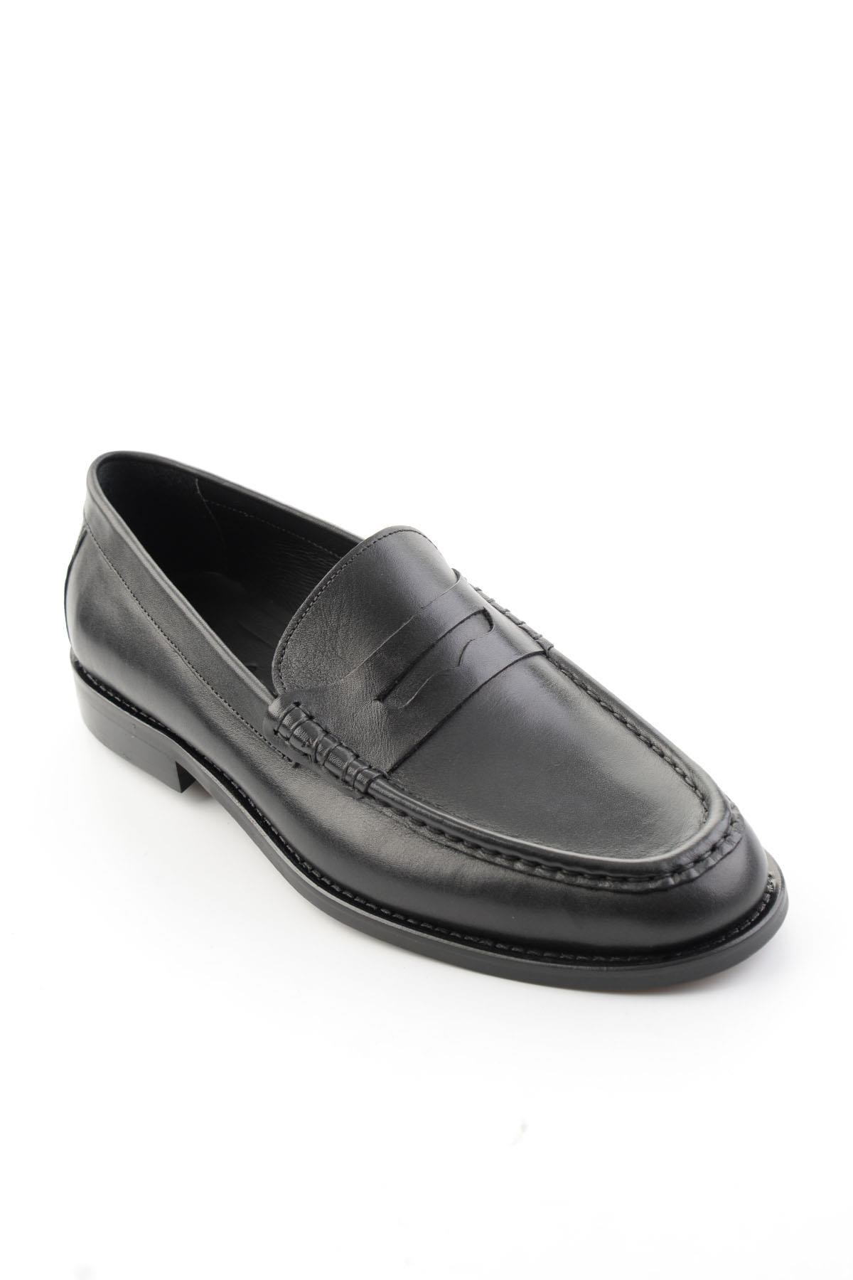 Siyah Napa Hakiki Deri Erkek Loafer Ayakkabı E01793281543