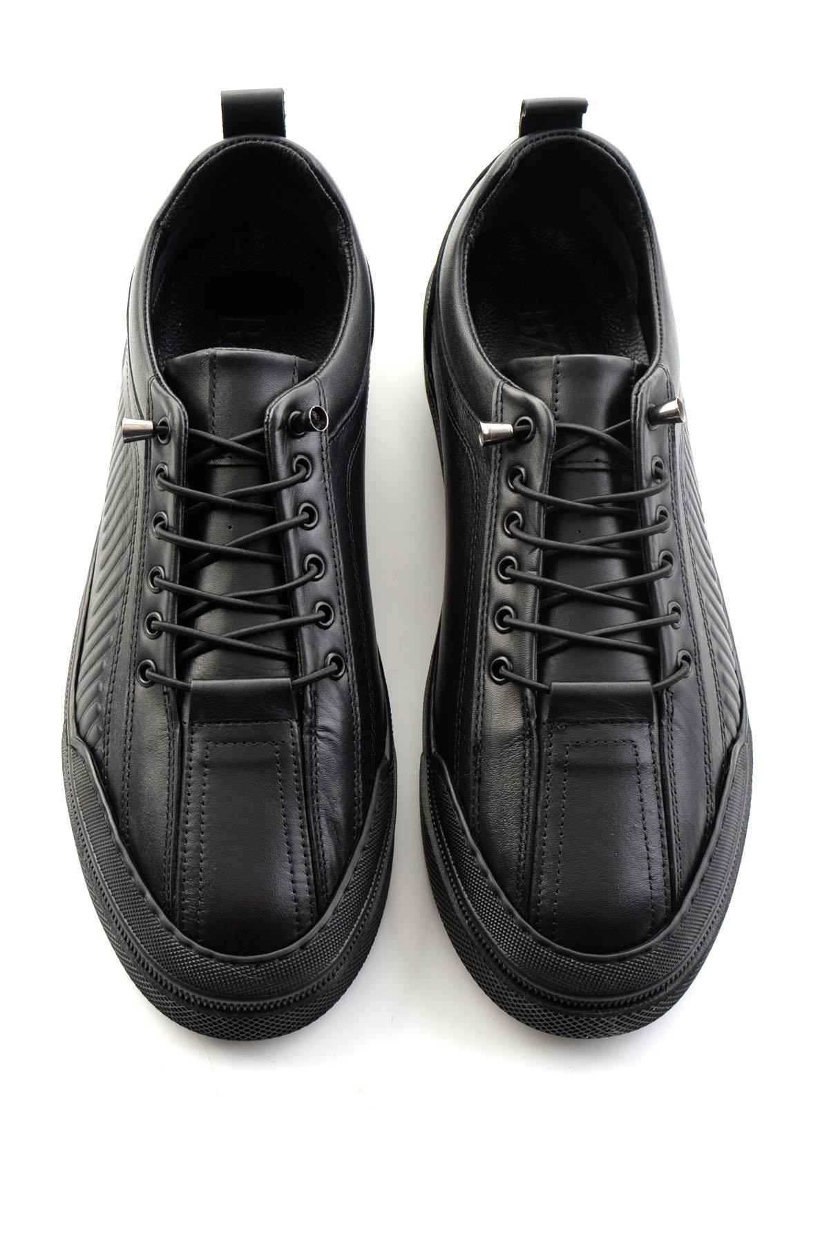 Siyah Napa Hakiki Deri Erkek Sneaker E01438096043