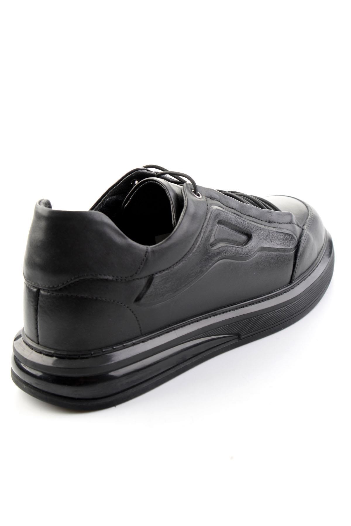 Siyah Napa Hakiki Deri Erkek Sneaker E01080065243