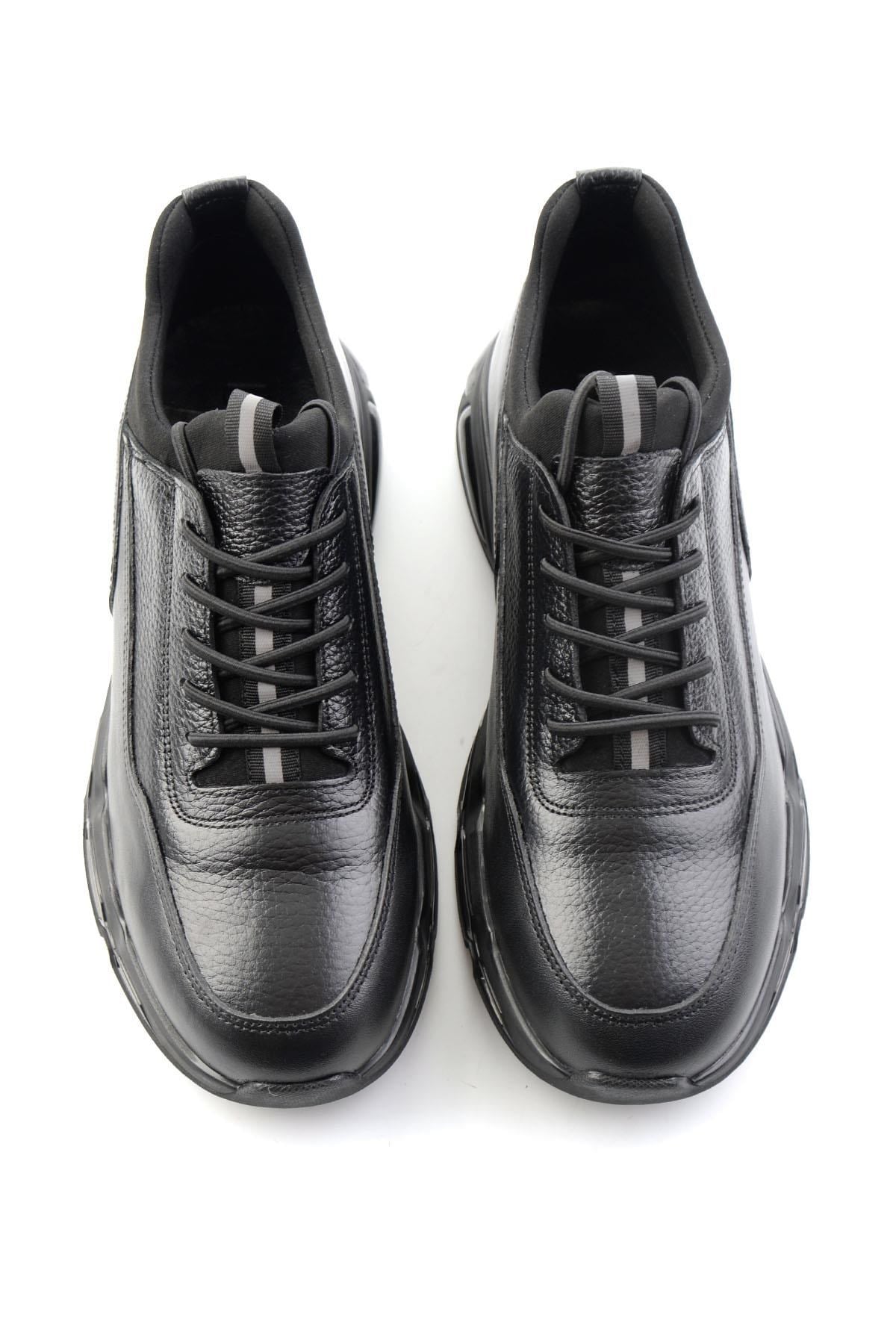 Siyah Napa Hakiki Deri Erkek Sneaker E01811906543