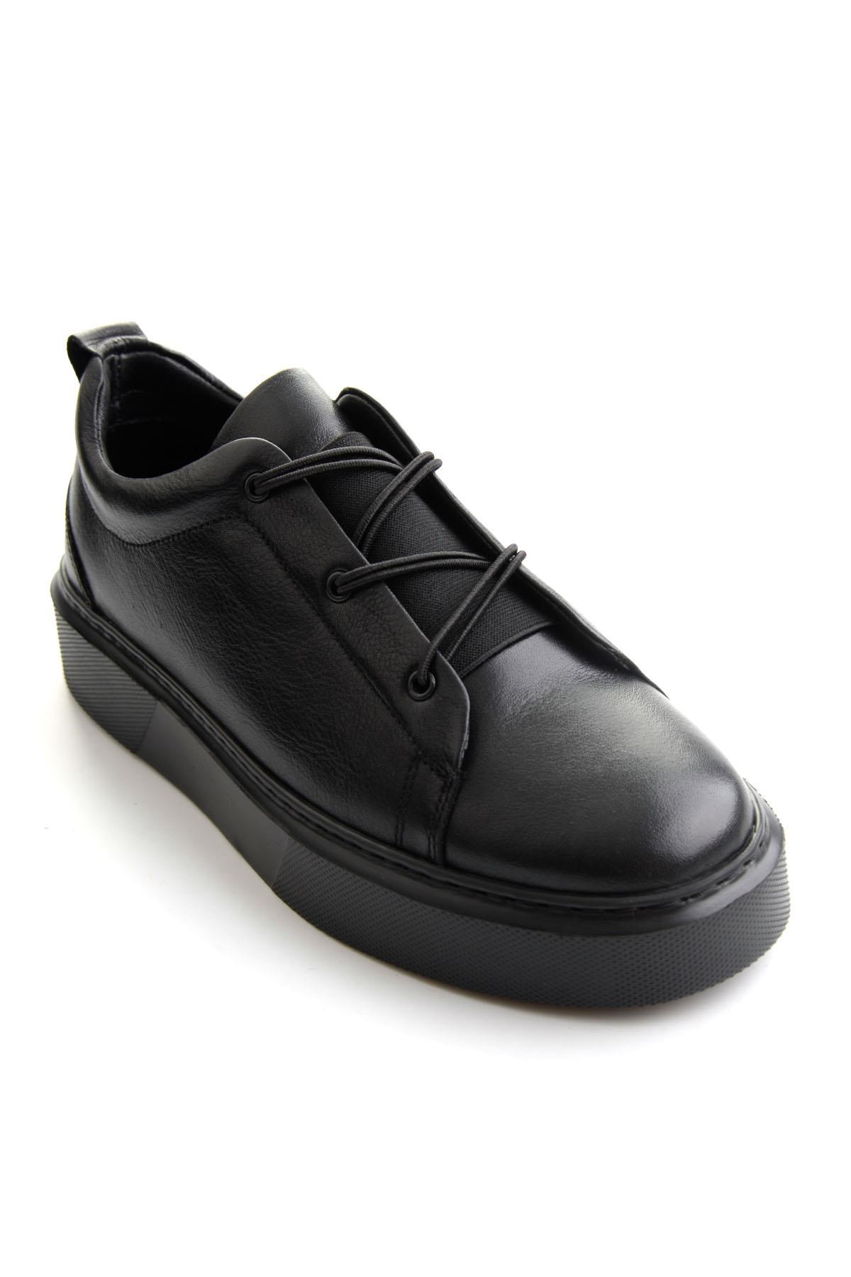 Siyah Napa Hakiki Deri Erkek Sneaker E01803413343