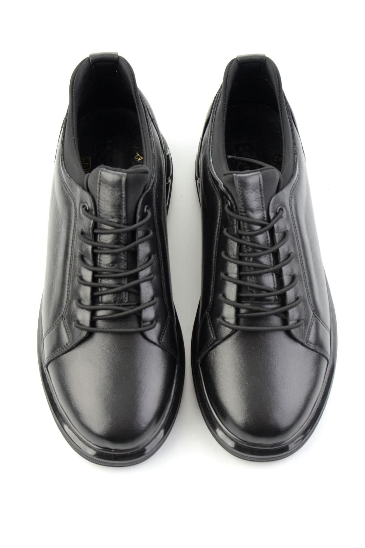 Siyah Napa Hakiki Deri Erkek Sneaker E01803050243
