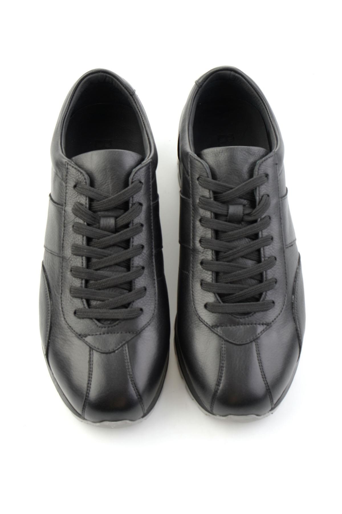 Siyah Napa Hakiki Deri Erkek Sneaker E01589612143
