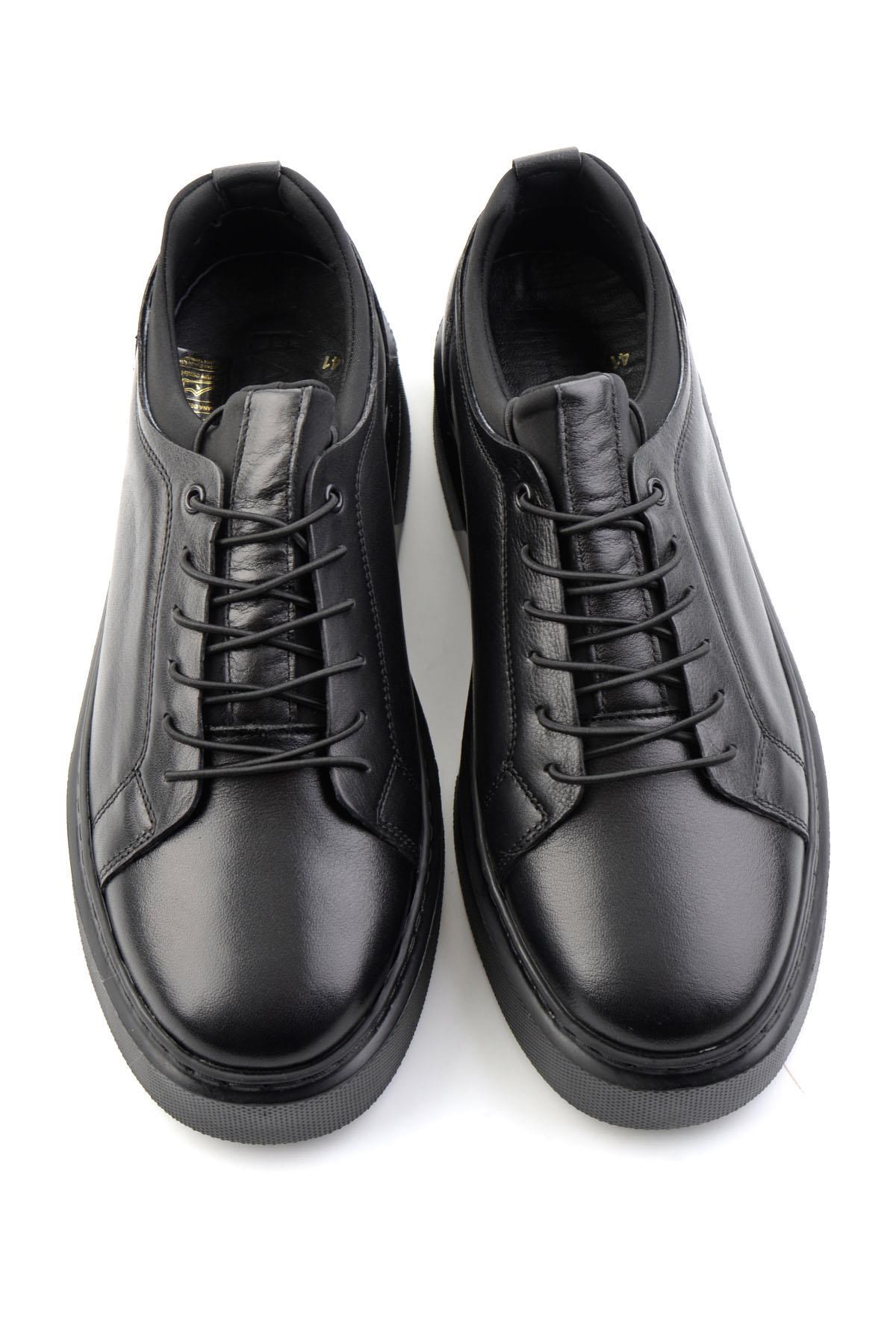 Siyah Napa Hakiki Deri Erkek Sneaker E01803410843