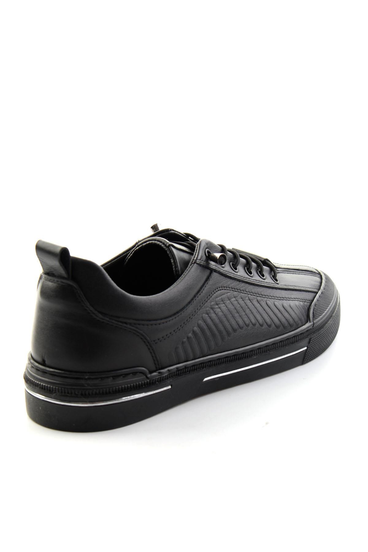 Siyah Napa Hakiki Deri Erkek Sneaker E01438096043