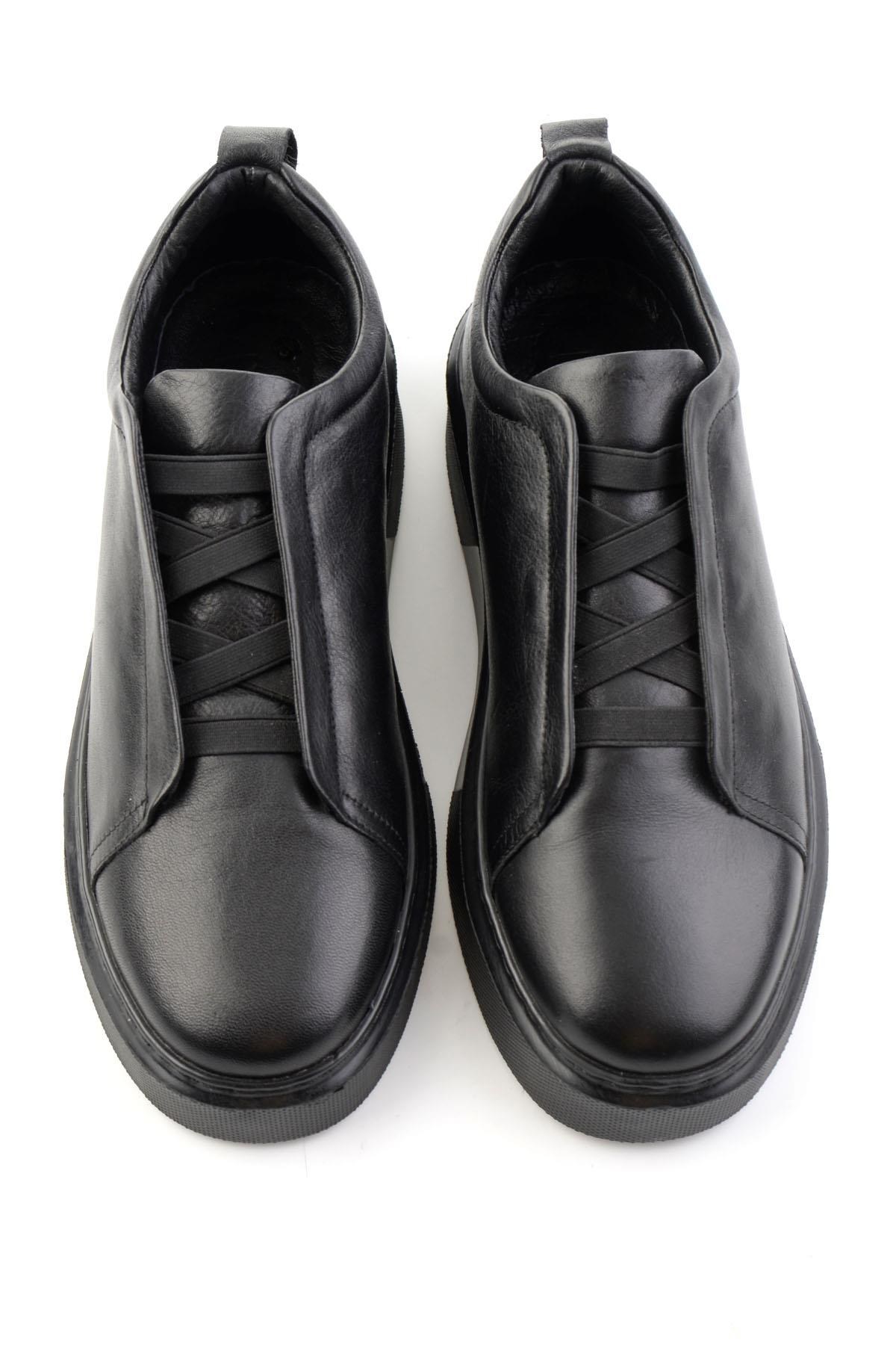 Siyah Napa Hakiki Deri Erkek Sneaker E01803450543
