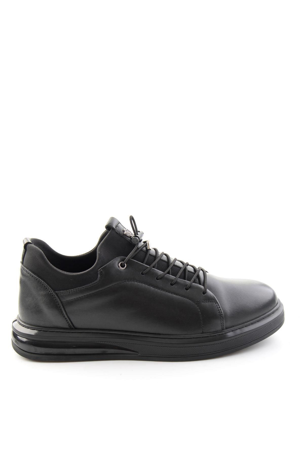 Siyah Napa Hakiki Deri Erkek Sneaker E01080582243