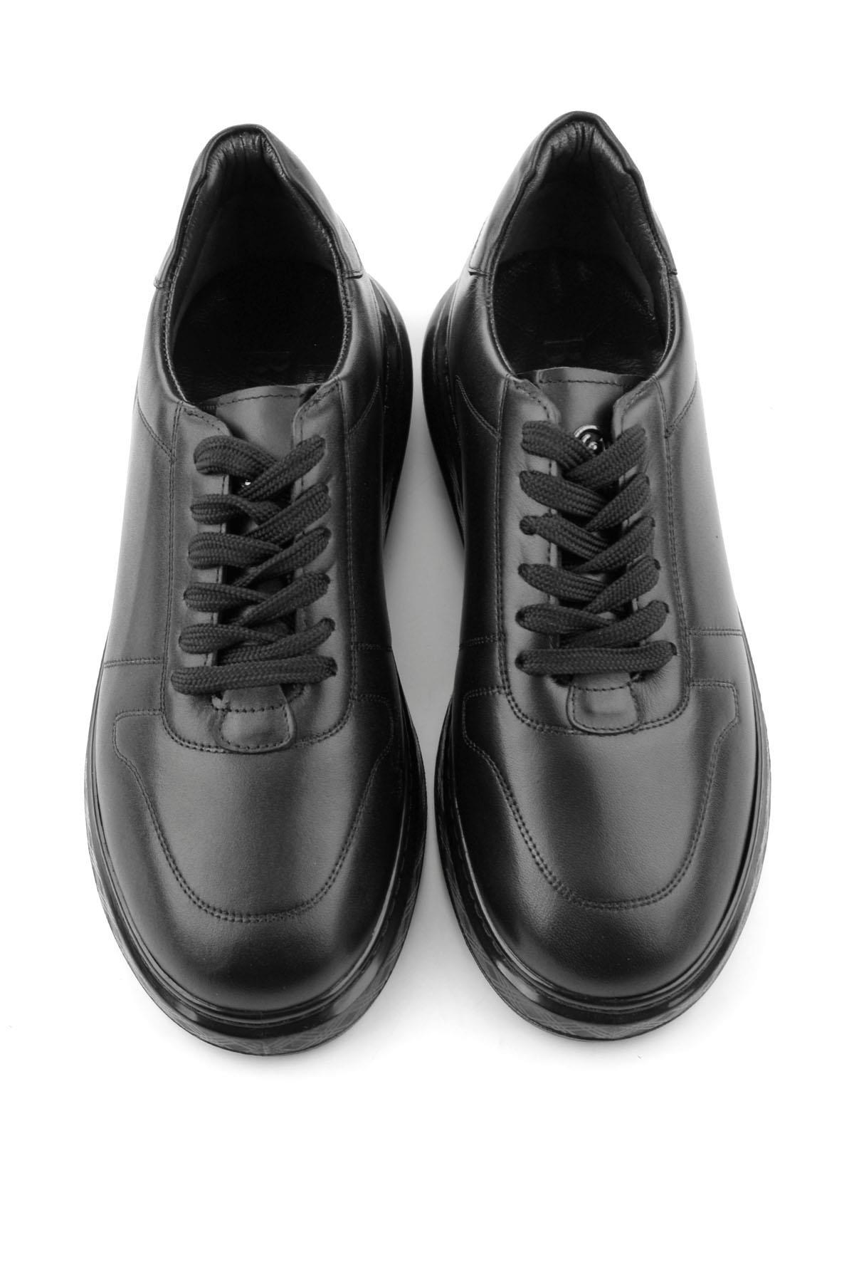 Siyah Napa Hakiki Deri Erkek Sneaker E01736060543