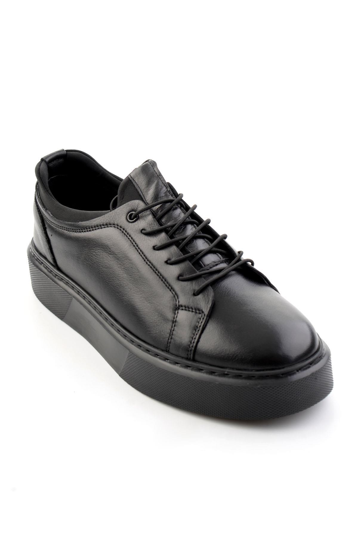 Siyah Napa Hakiki Deri Erkek Sneaker E01803410843