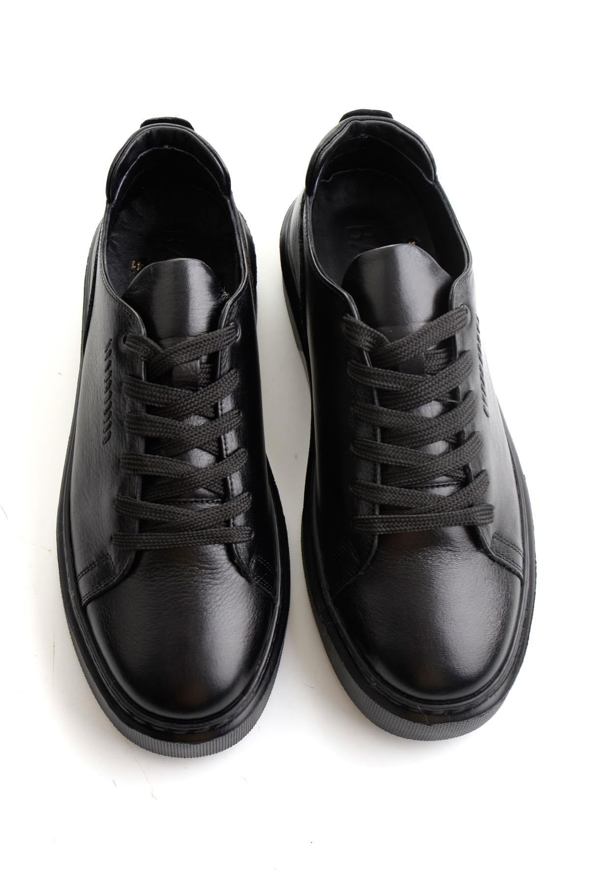 Siyah Napa Hakiki Deri Erkek Sneaker E01803402443