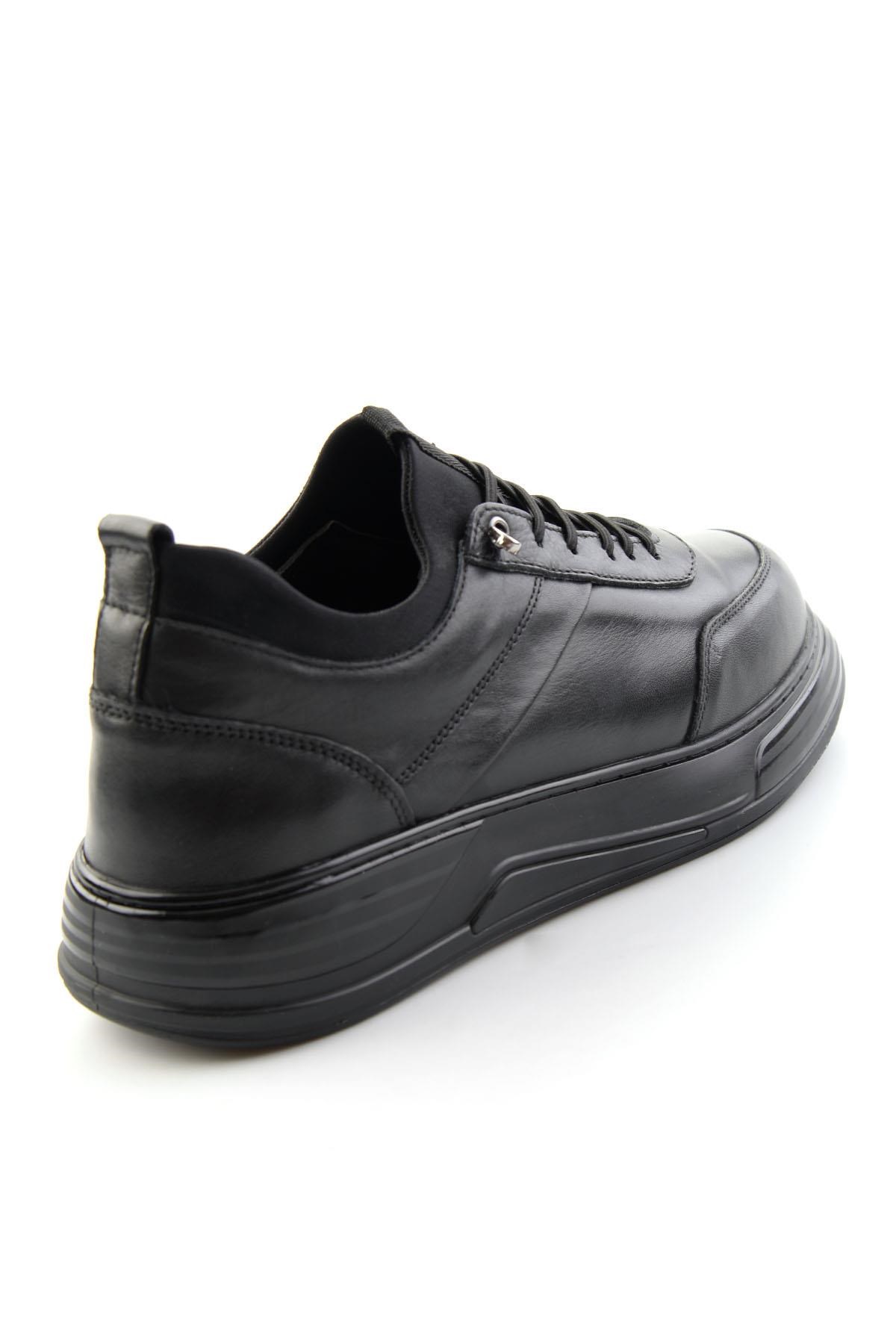 Siyah Napa Hakiki Deri Erkek Sneaker E01080205543
