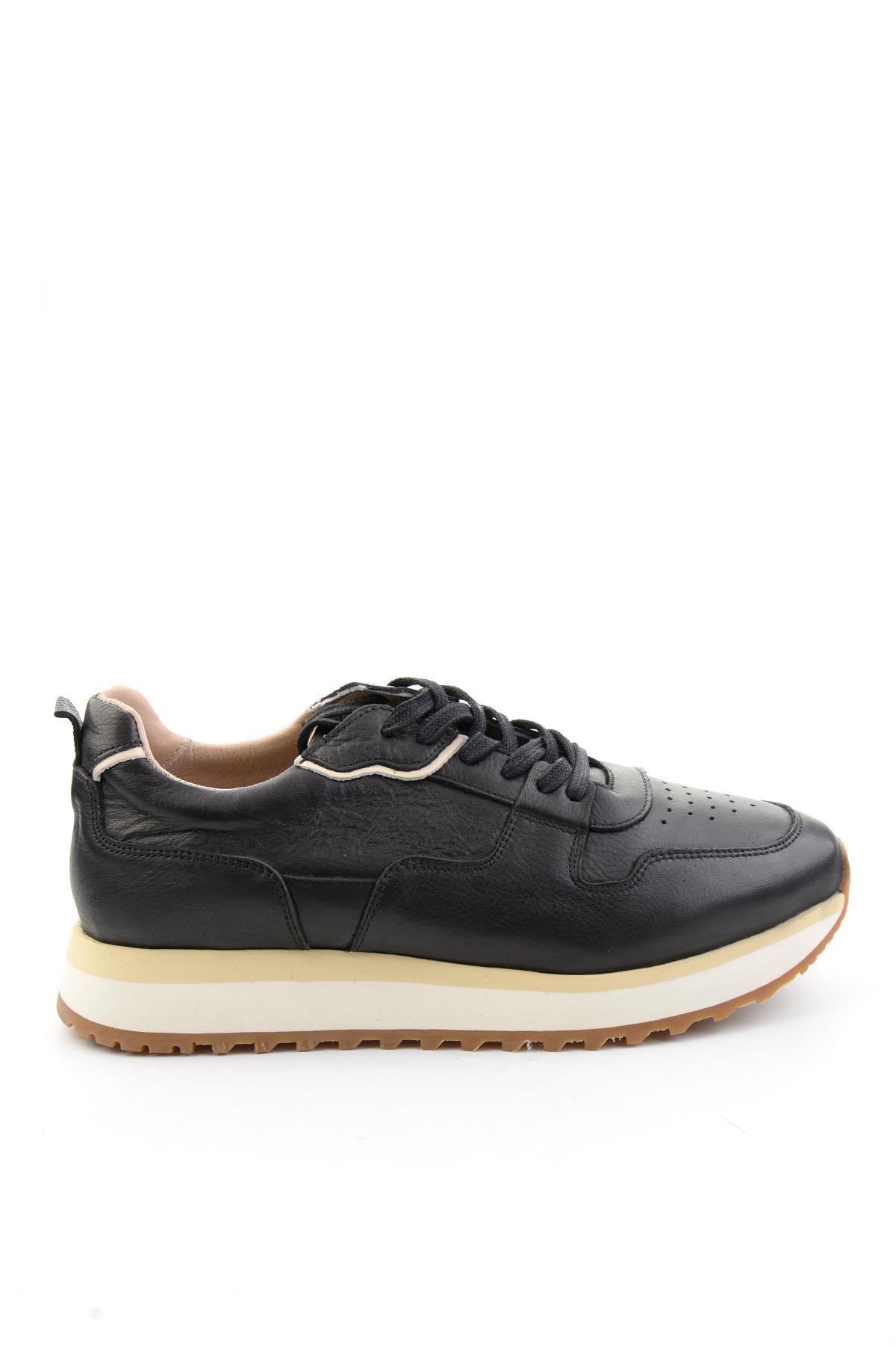Siyah Napa Hakiki Deri Erkek Sneaker E01730651043