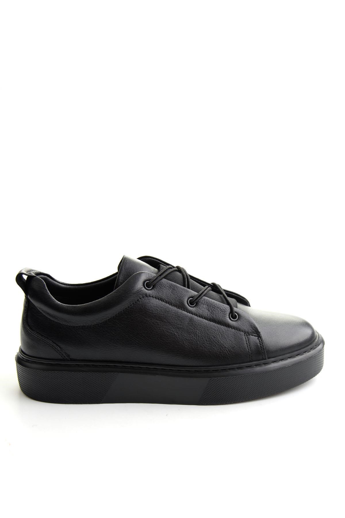 Siyah Napa Hakiki Deri Erkek Sneaker E01803413343