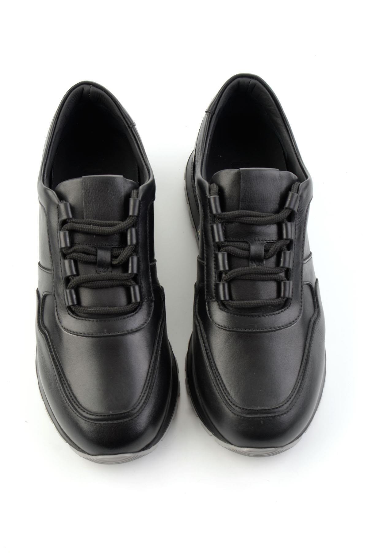 Siyah Napa Hakiki Deri Erkek Sneaker E01589660343