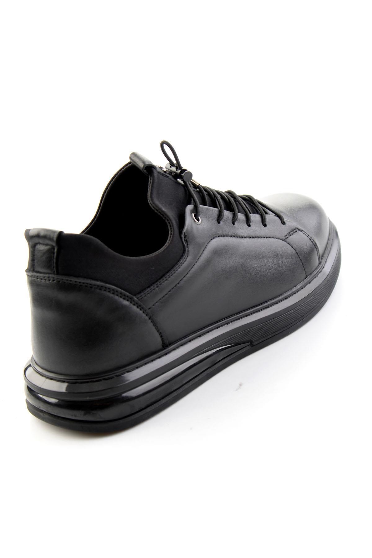 Siyah Napa Hakiki Deri Erkek Sneaker E01080582243