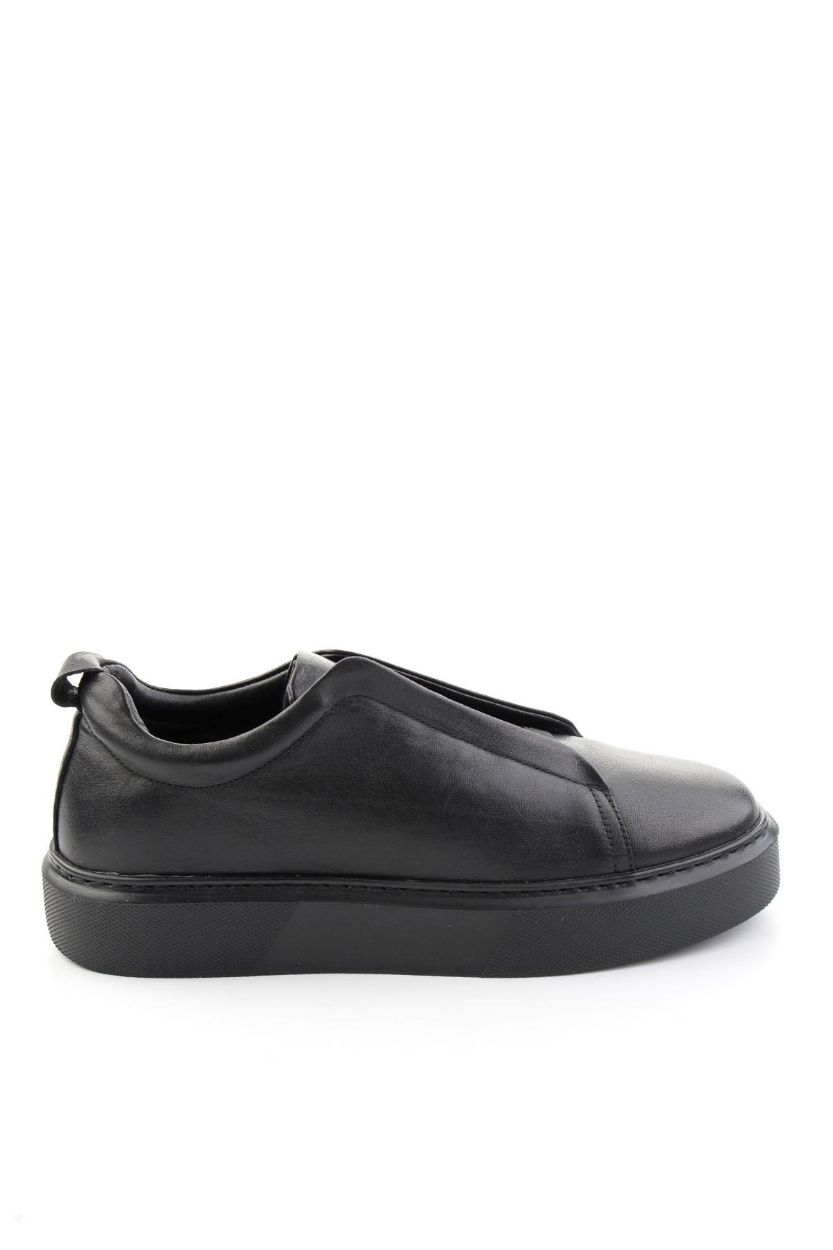 Siyah Napa Hakiki Deri Erkek Sneaker E01803450543