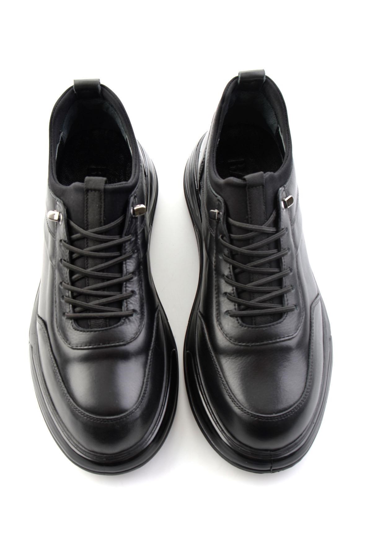 Siyah Napa Hakiki Deri Erkek Sneaker E01080205543