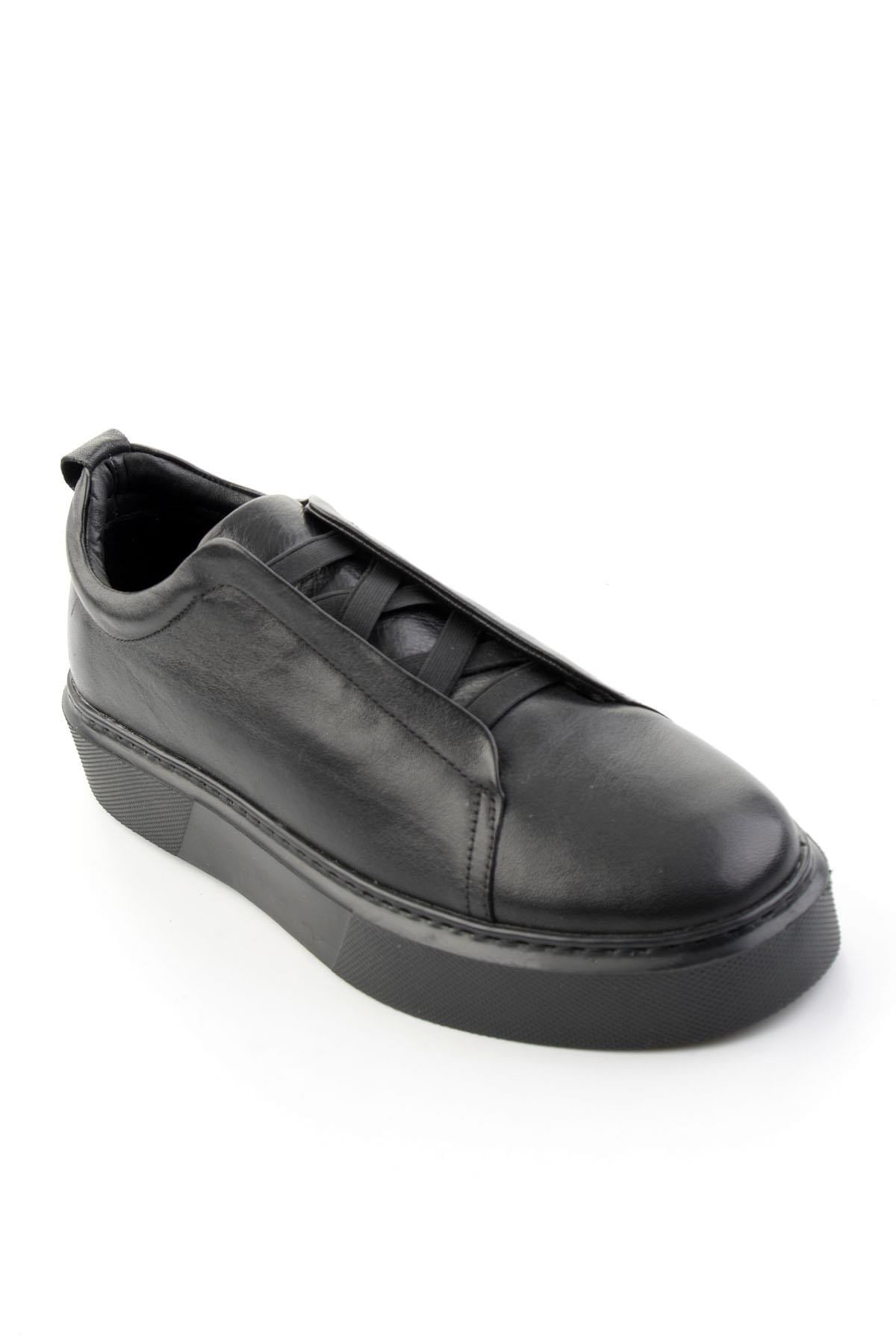Siyah Napa Hakiki Deri Erkek Sneaker E01803450543