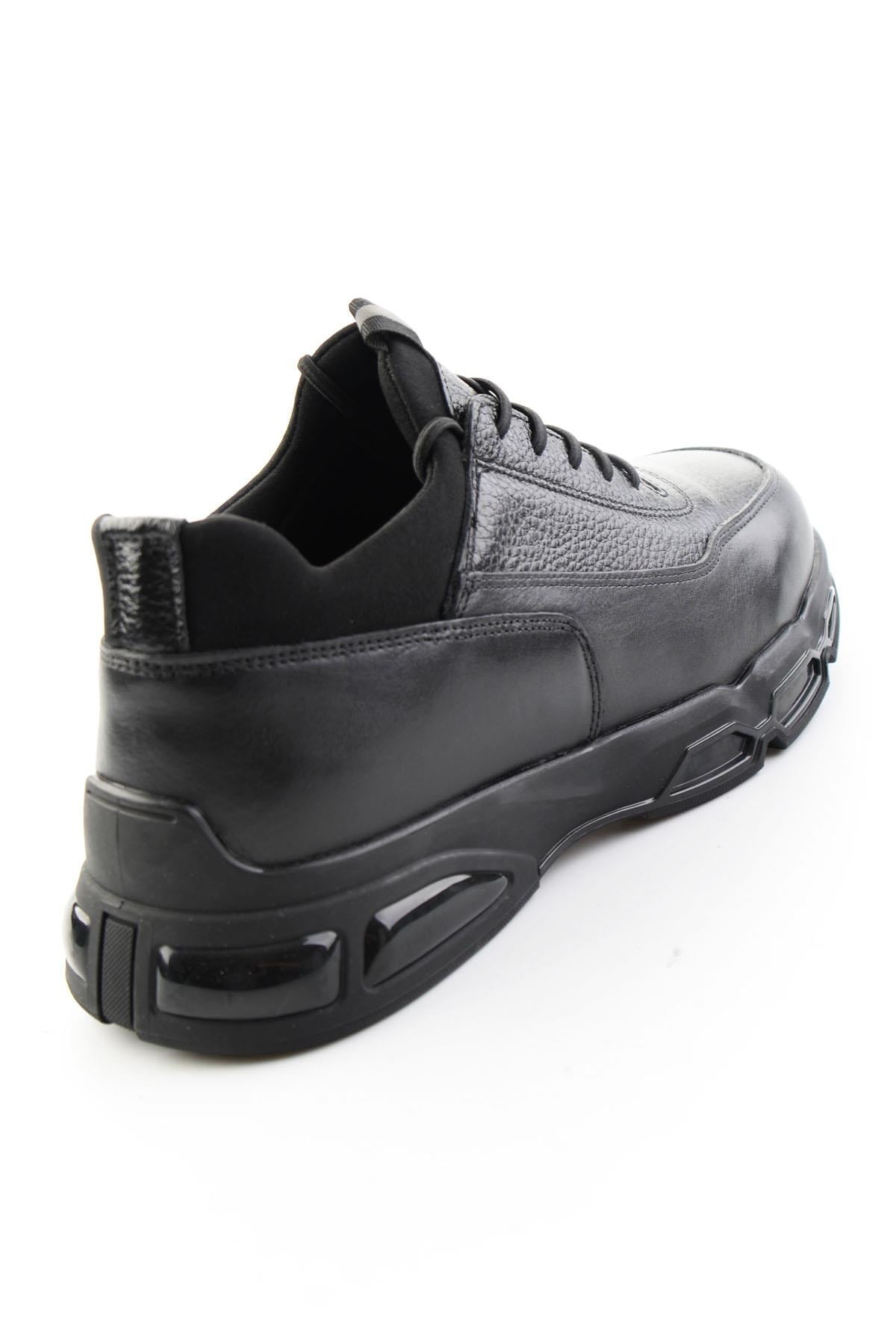 Siyah Napa Hakiki Deri Erkek Sneaker E01811906543