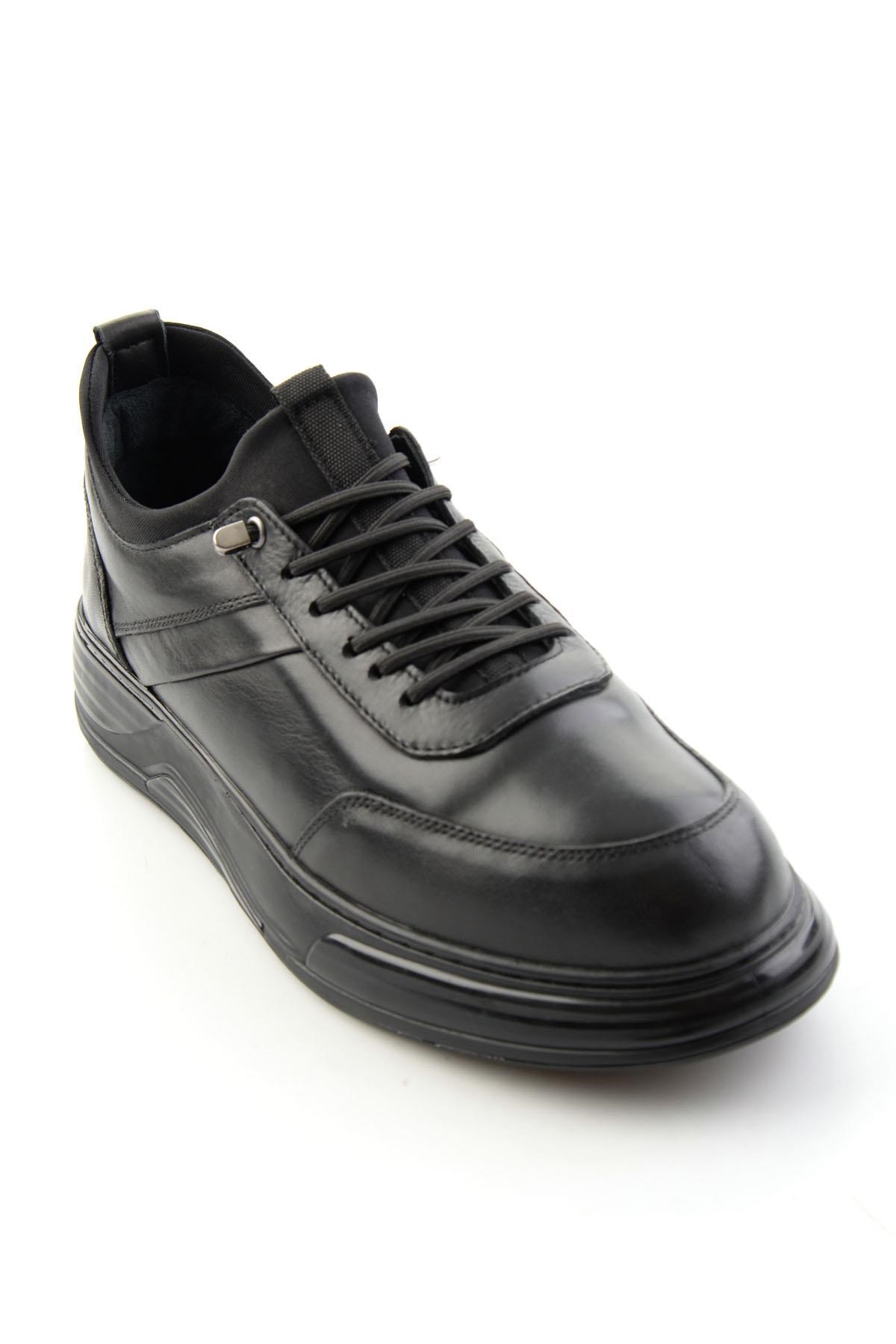 Siyah Napa Hakiki Deri Erkek Sneaker E01080205543