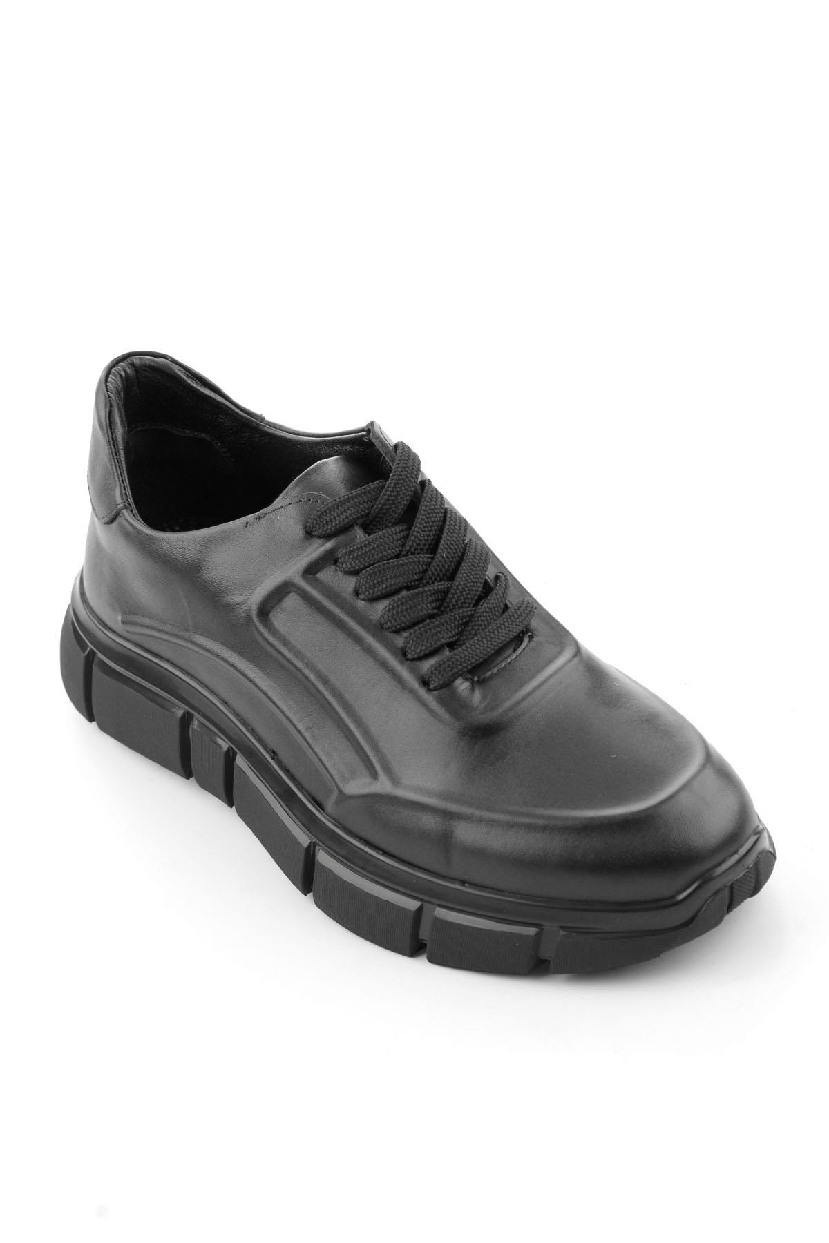Siyah Napa Hakiki Deri Erkek Sneaker E01736060443